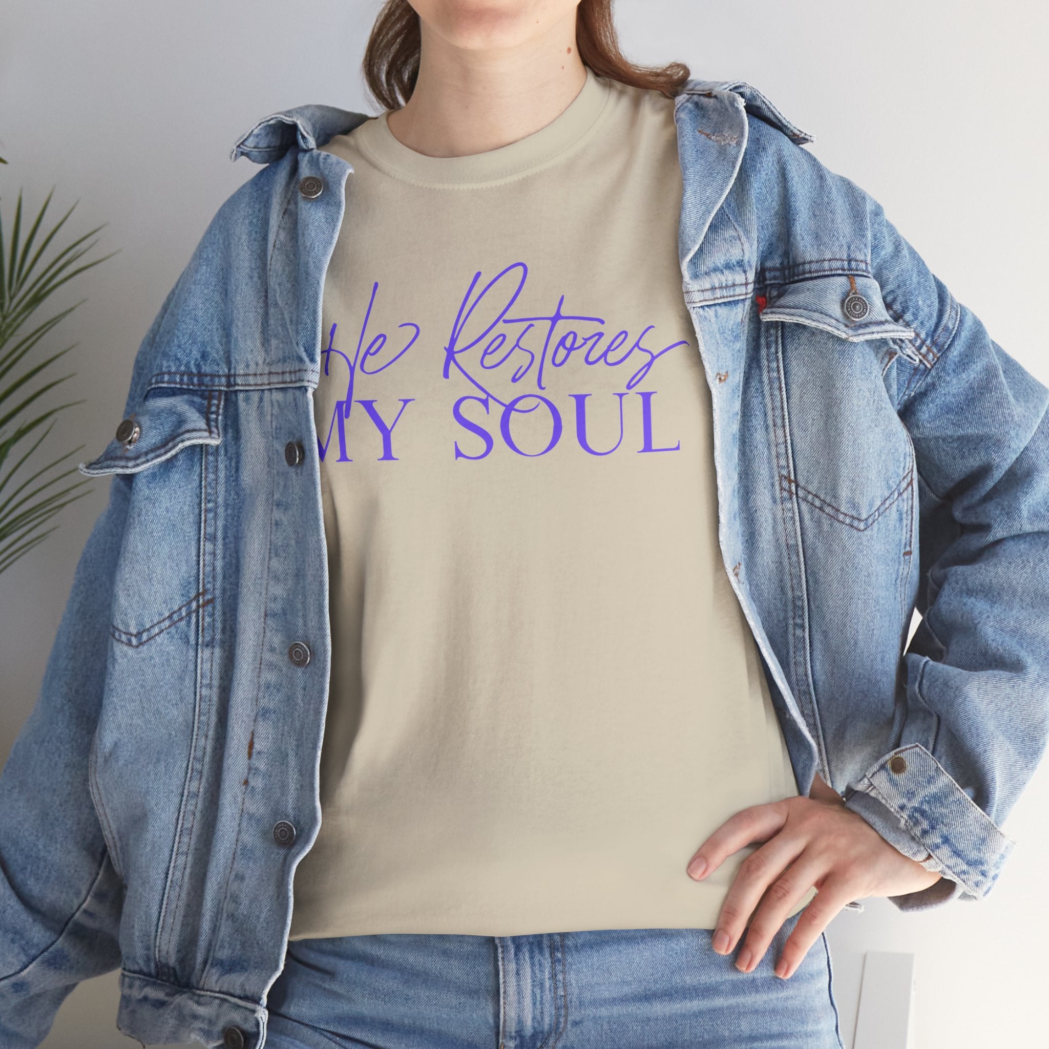 He Restores My Soul Faith T-Shirt