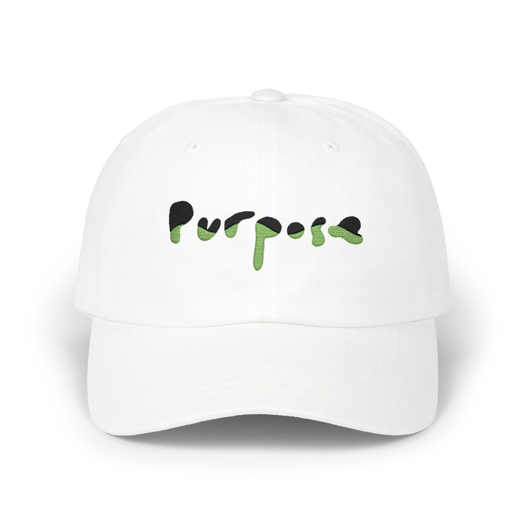 Purpose Driven Green Camo Script Embroidered Hat