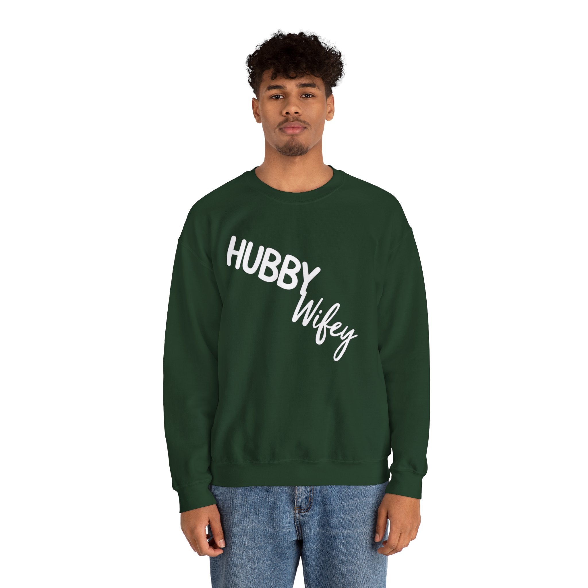 Hubby Wifey Crewneck Couple’s Sweatshirt