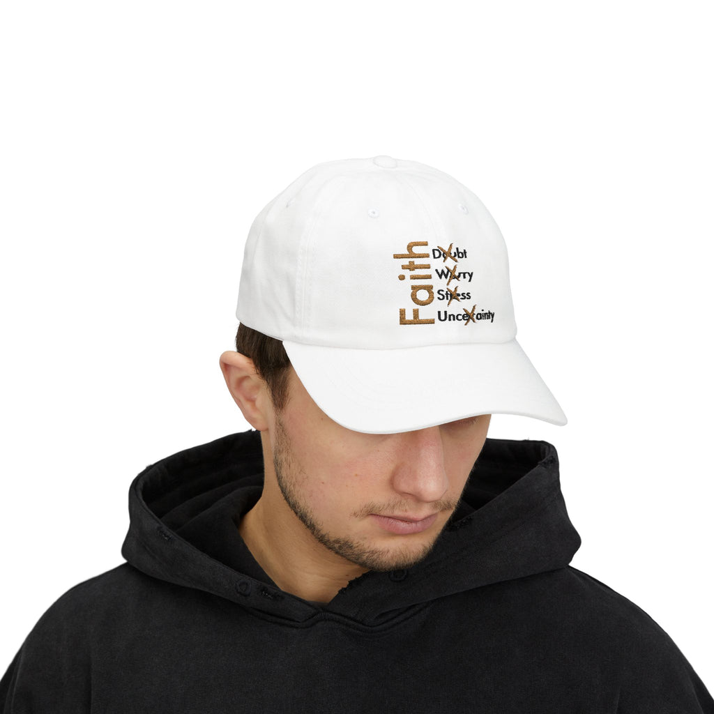 Have Faith And Don't Worry Embroidered Dad Cap