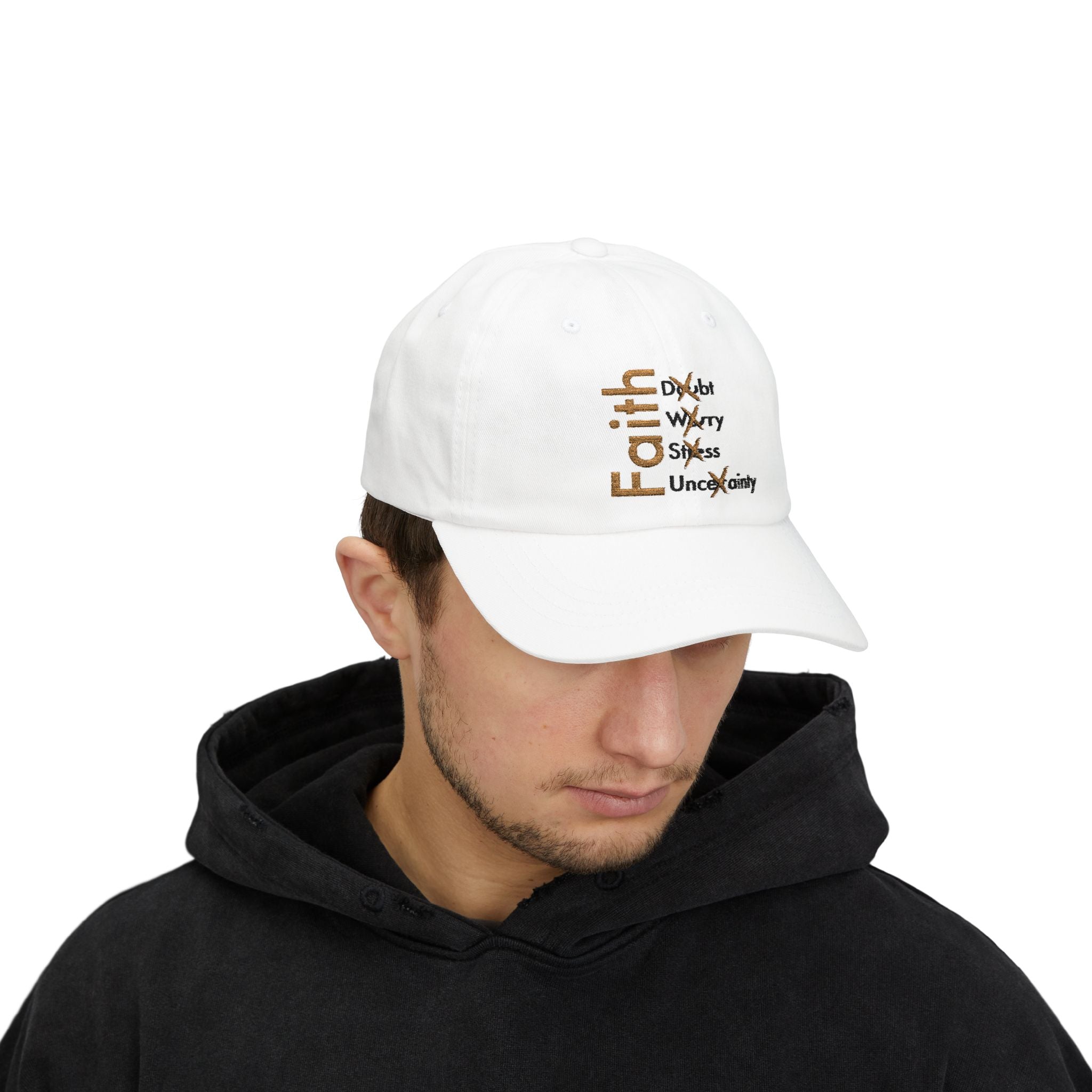 Have Faith And Don't Worry Embroidered Dad Cap