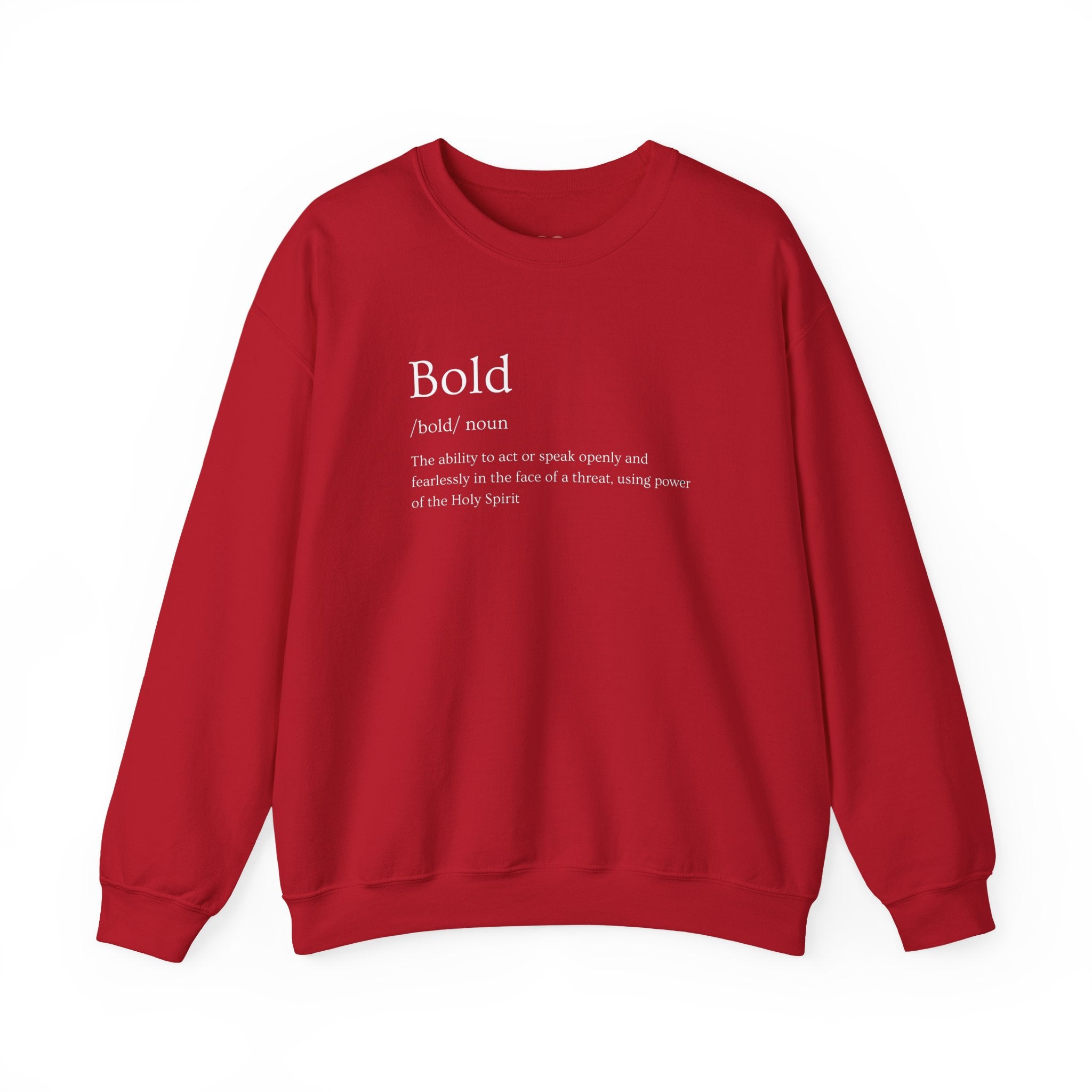 Bold And Fearless Definition Inspirational Crewneck Sweatshirt