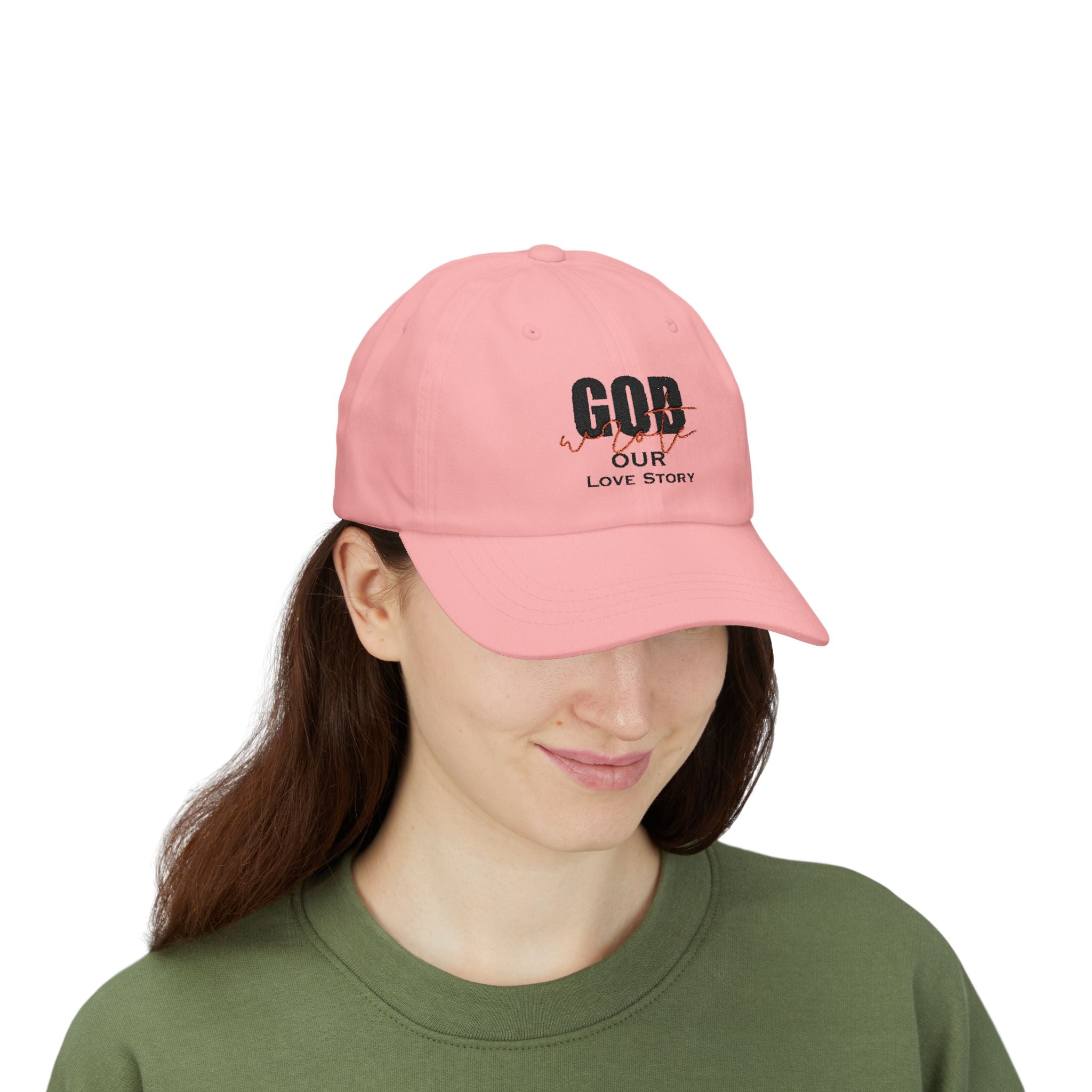 God Wrote Our Love Story Couple's Embroidery Baseball Hat