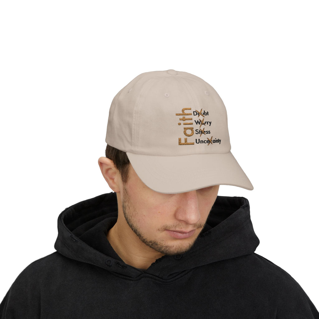 Have Faith And Don't Worry Embroidered Dad Cap