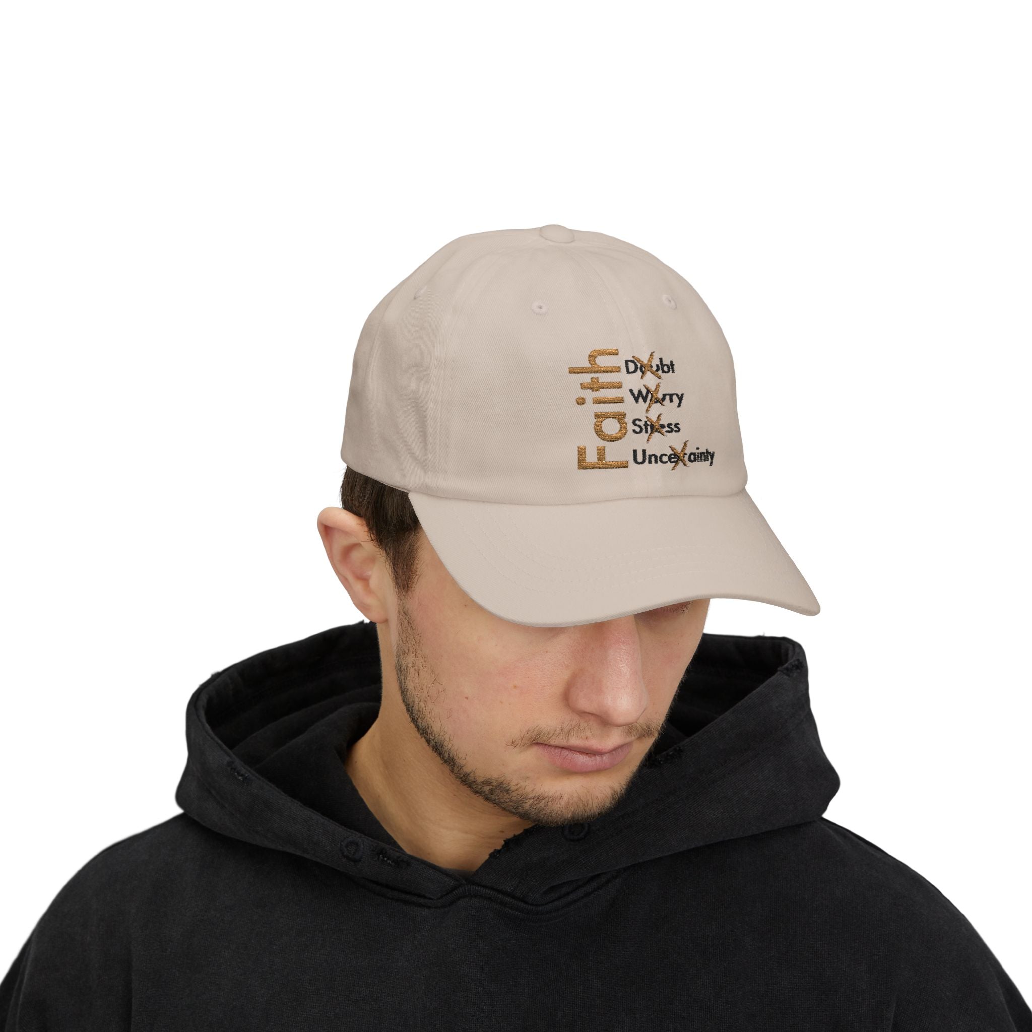 Have Faith And Don't Worry Embroidered Dad Cap