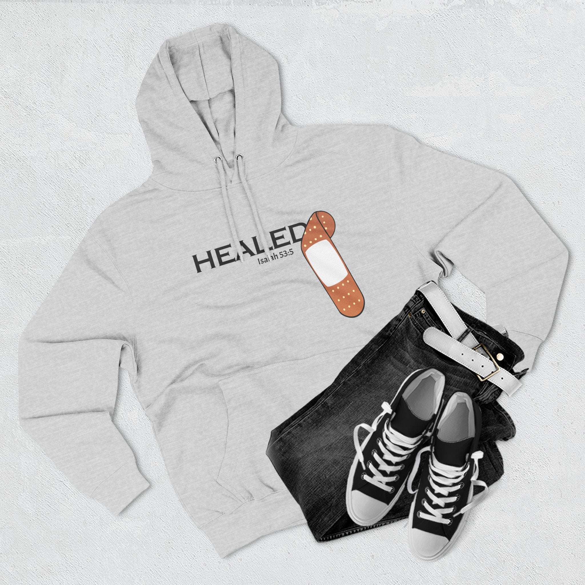 Healing Is Done - Isaiah 53:5 Unisex Fleece Hoodie