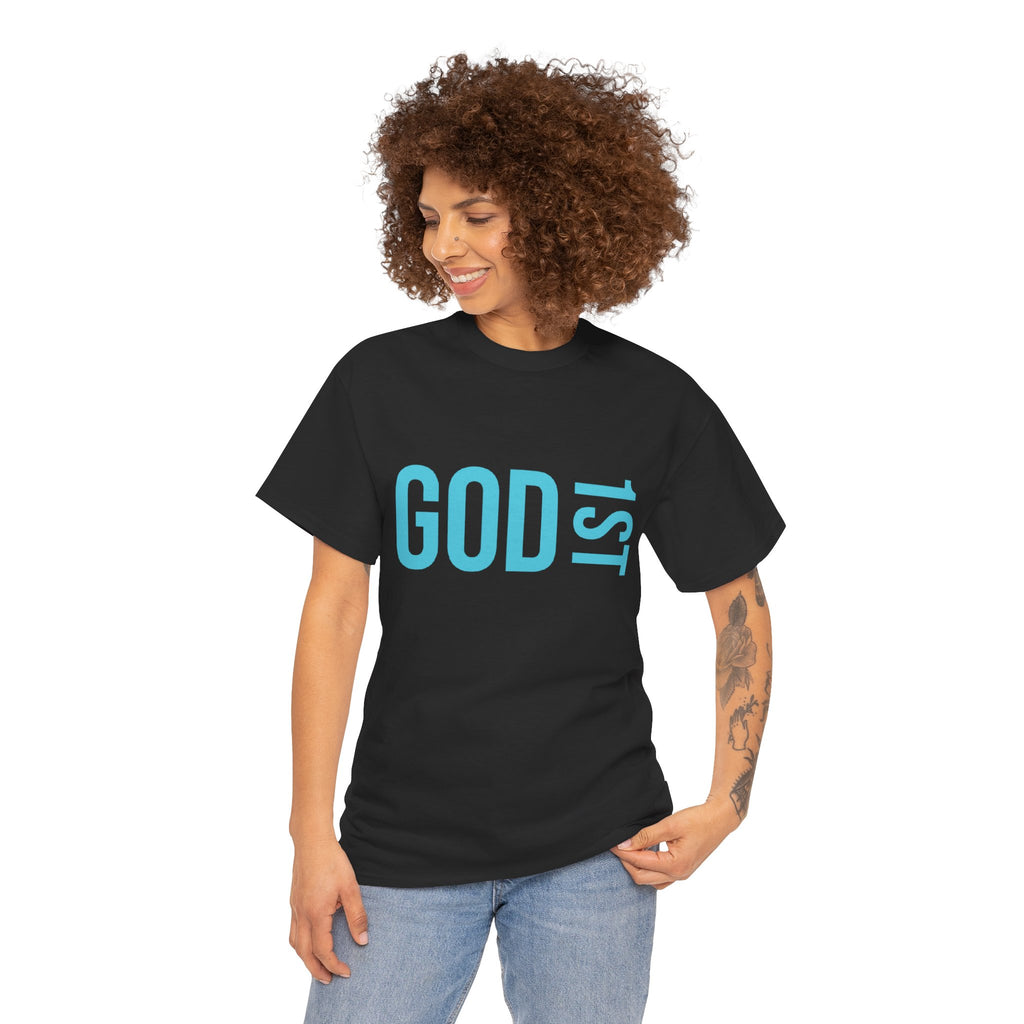 God 1st- Then Me Unisex Heavy Cotton Tee