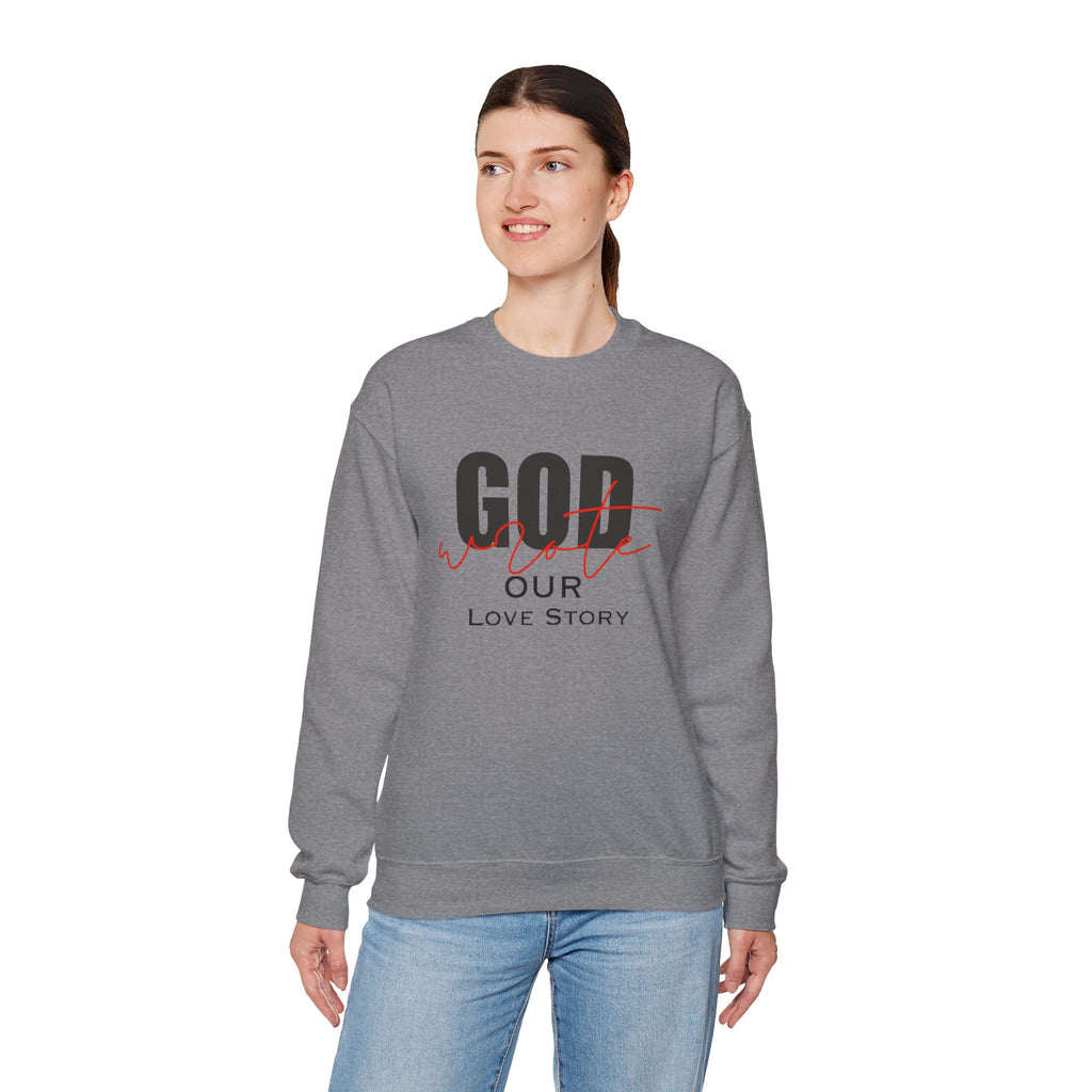 God Wrote Our Love Story Couple's Crewneck Sweatshirt