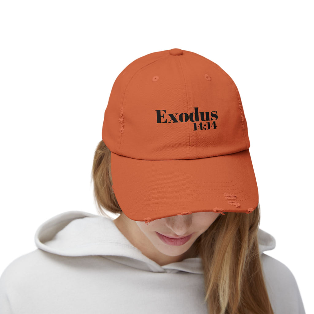 Exodus 14:14 God Will Fight For You Distressed Hat