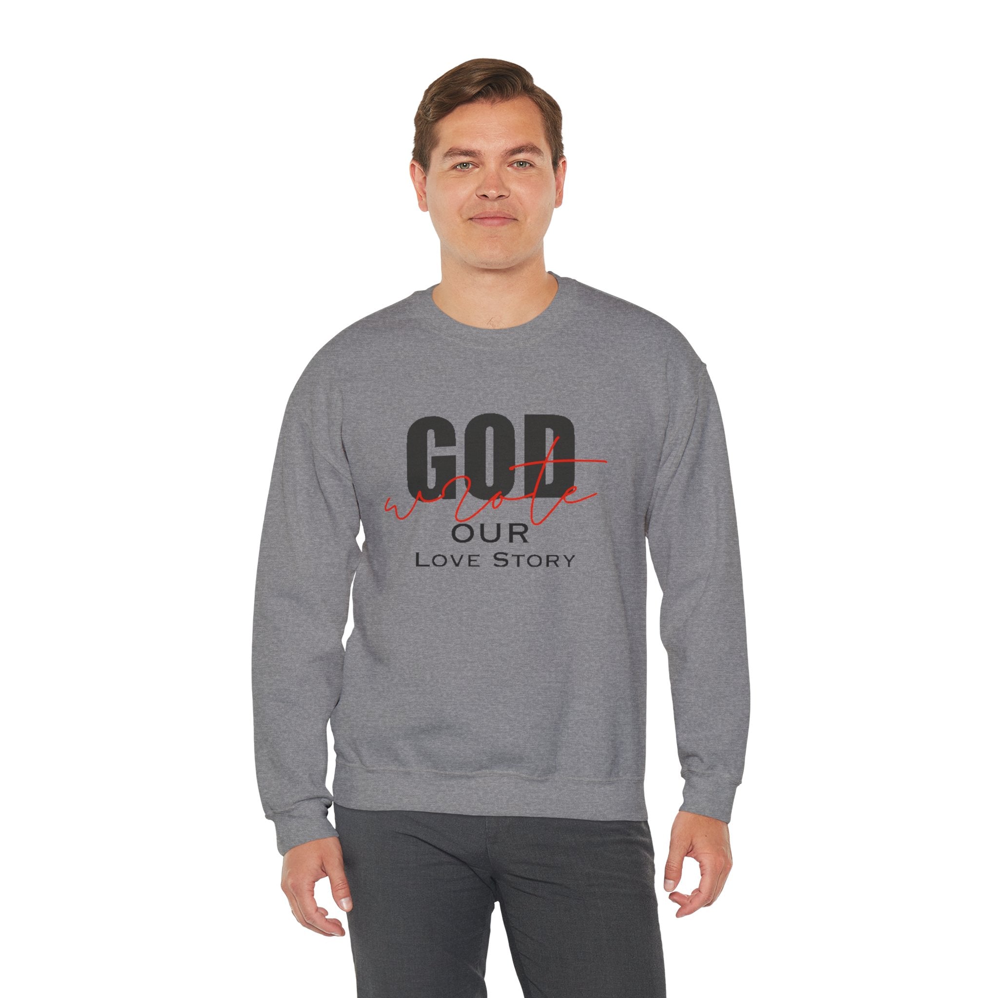 God Wrote Our Love Story Couple's Crewneck Sweatshirt