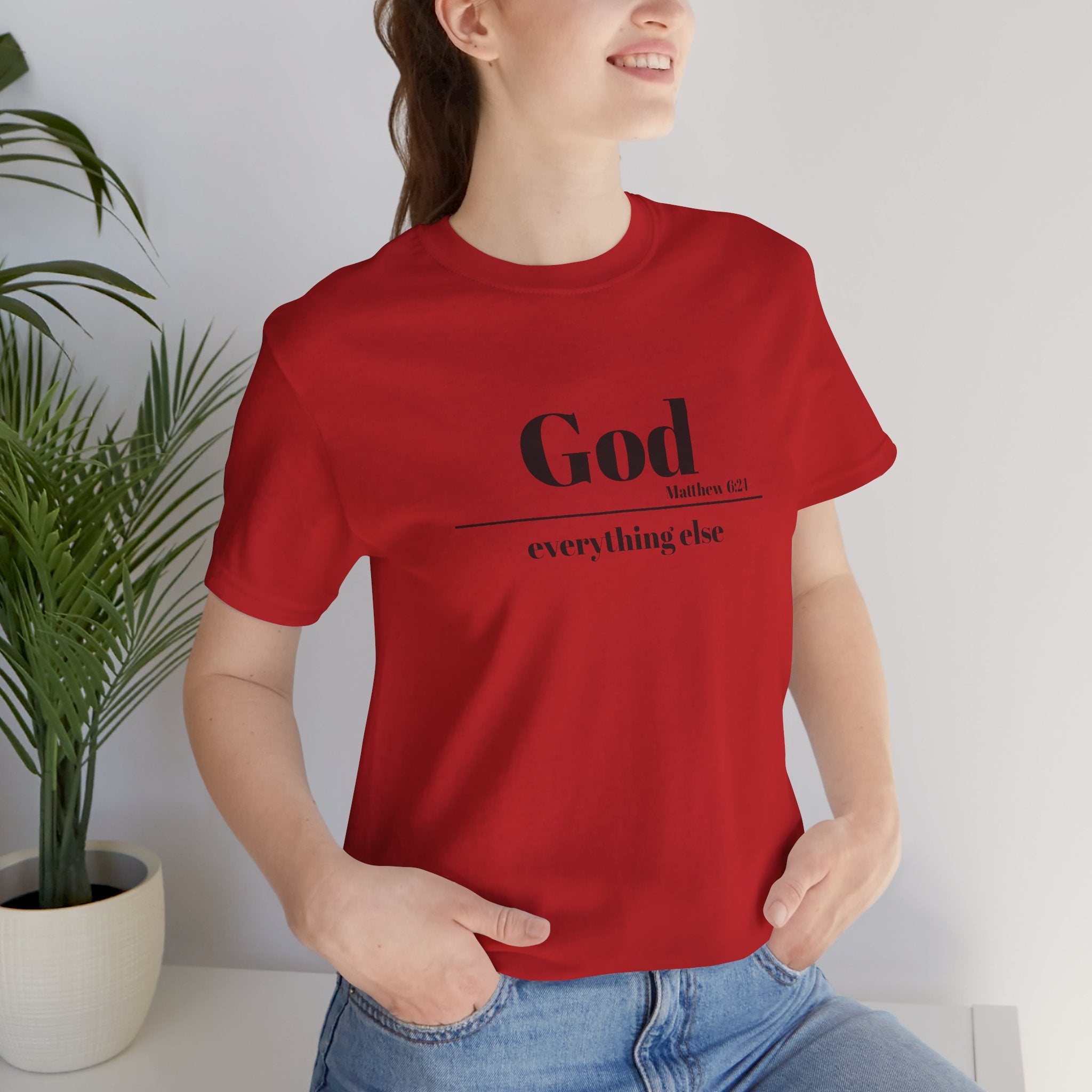 God Then Everything Else Jersey Unisex Tee