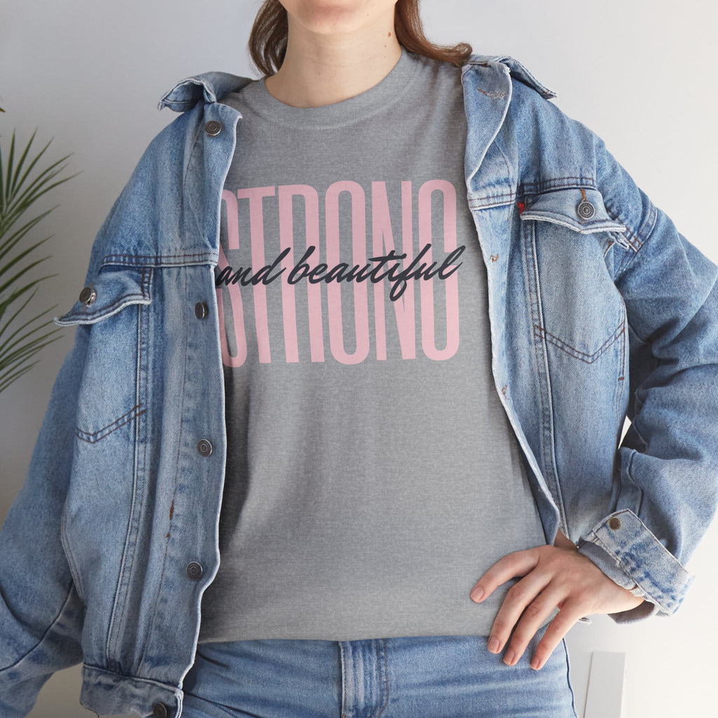 Strong and Beautiful In Christ Faith Graphic Tee