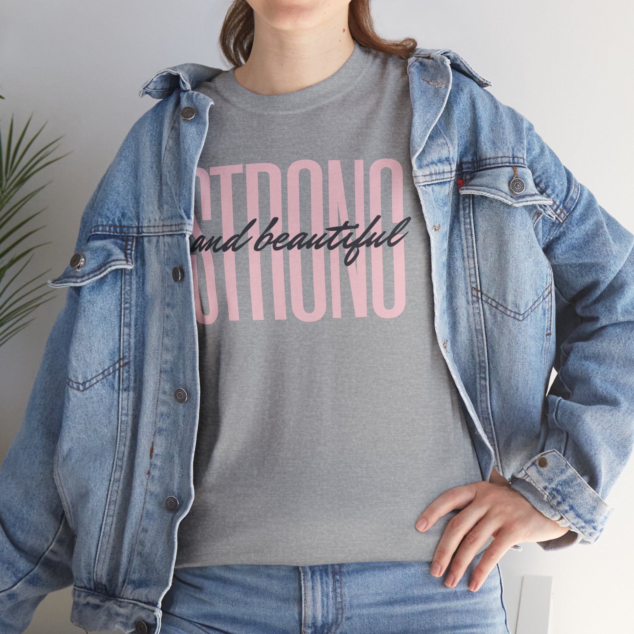Strong and Beautiful In Christ Faith Graphic Tee
