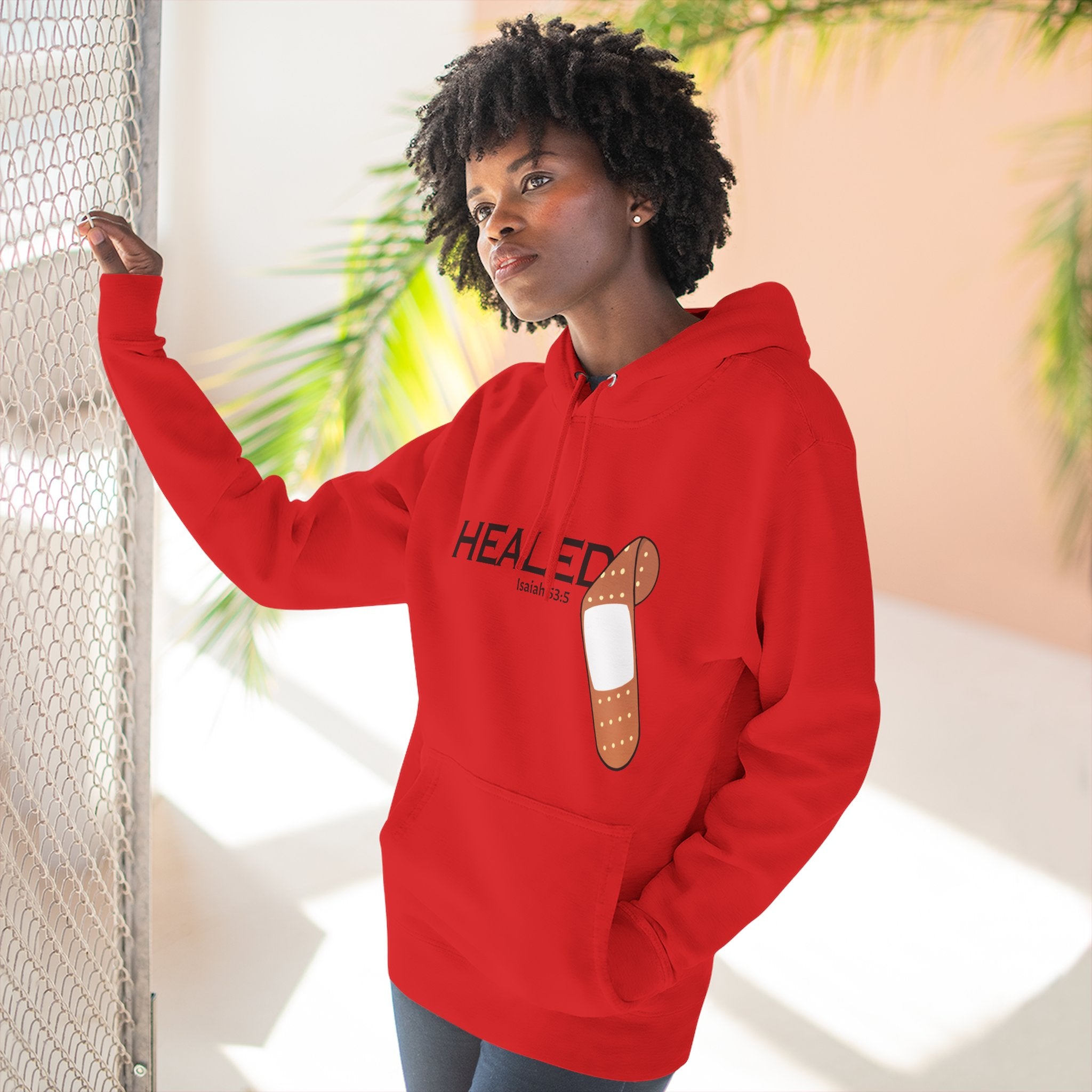 Healing Is Done - Isaiah 53:5 Unisex Fleece Hoodie