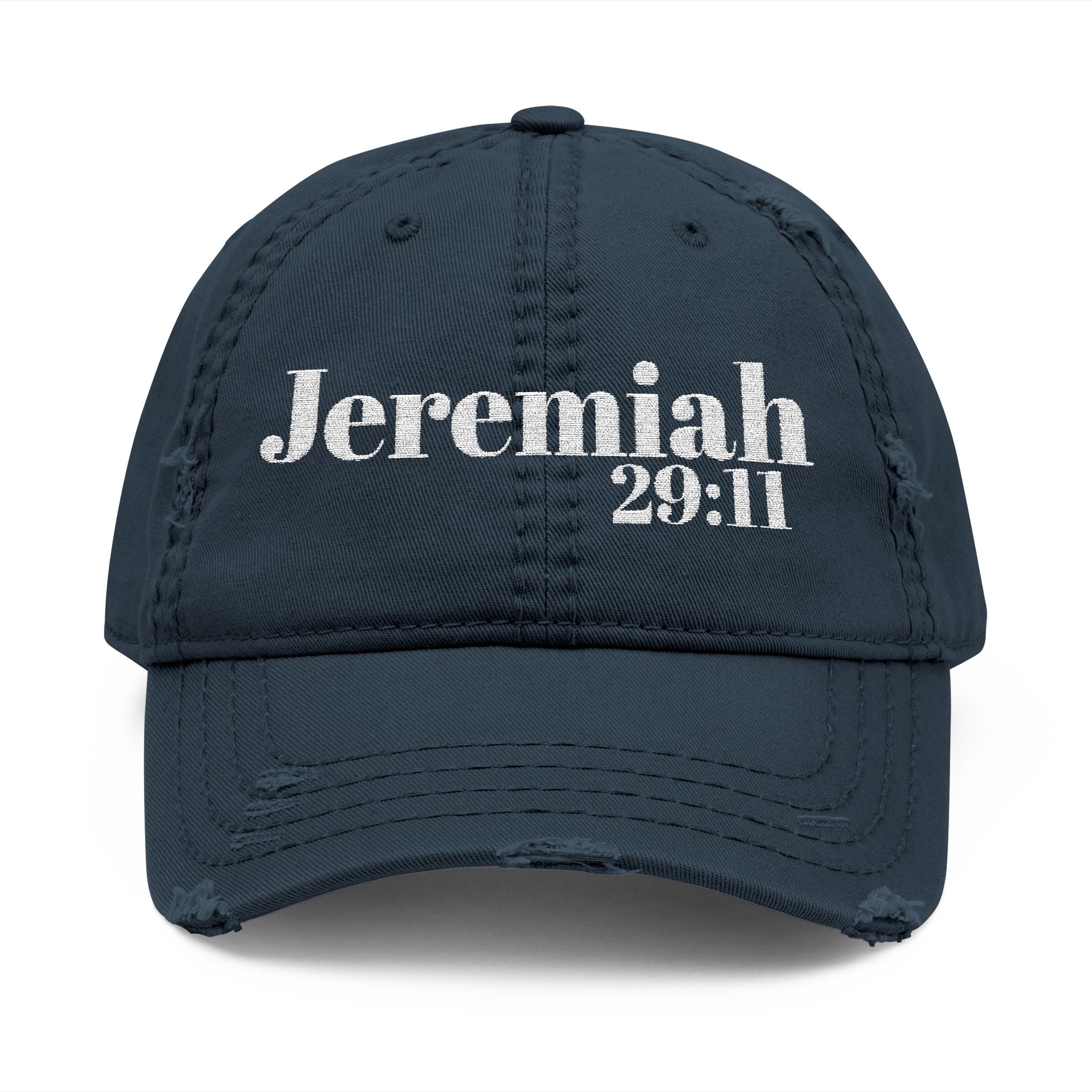 God’s Promise: Jeremiah 29:11 Distressed Dad Hat (Embroidery)