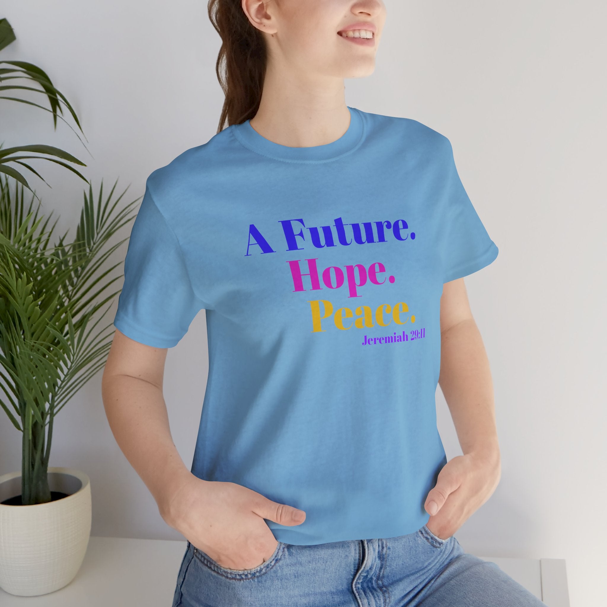 God's Promise - Hope, Future, & Peace Jeremiah 29:11 Unisex Tee