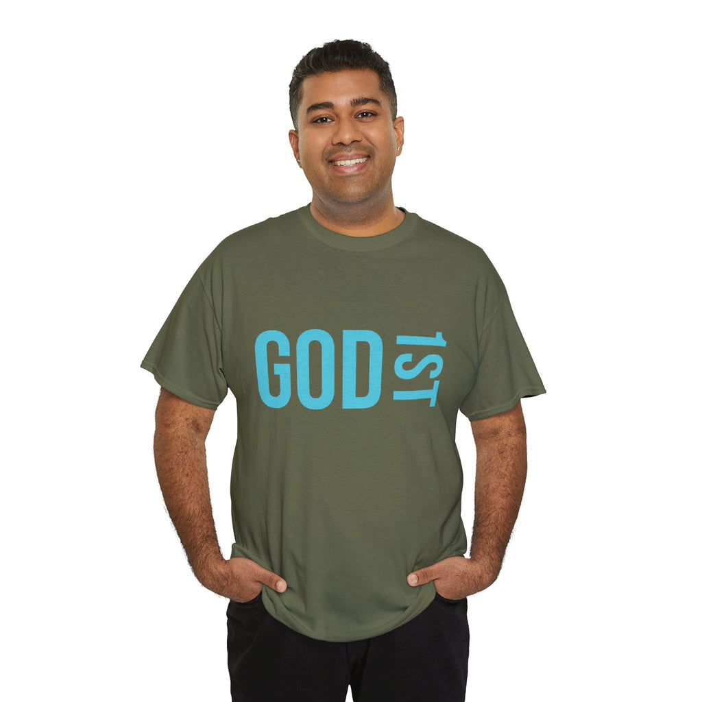 God 1st- Then Me Unisex Heavy Cotton Tee