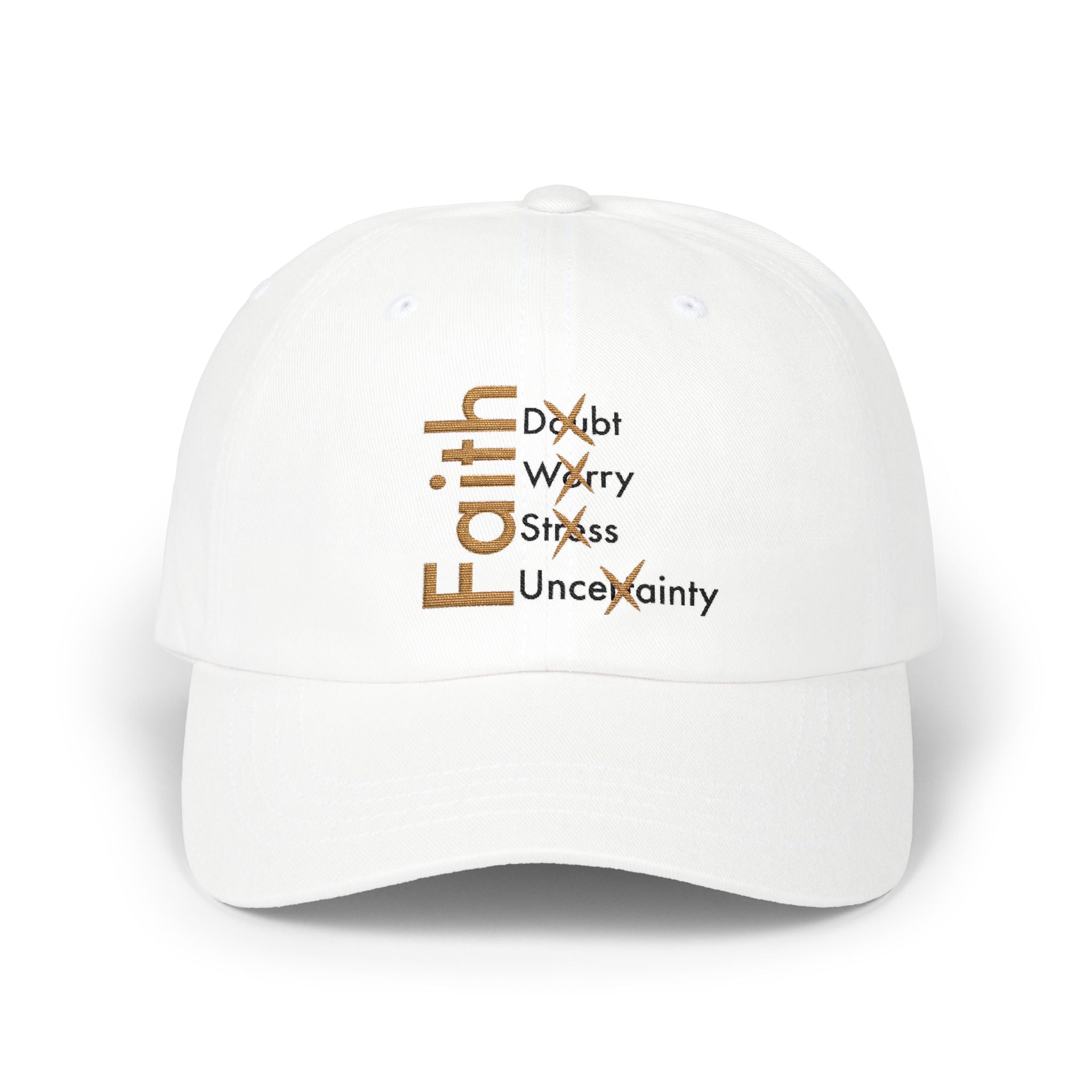Have Faith And Don't Worry Embroidered Dad Cap