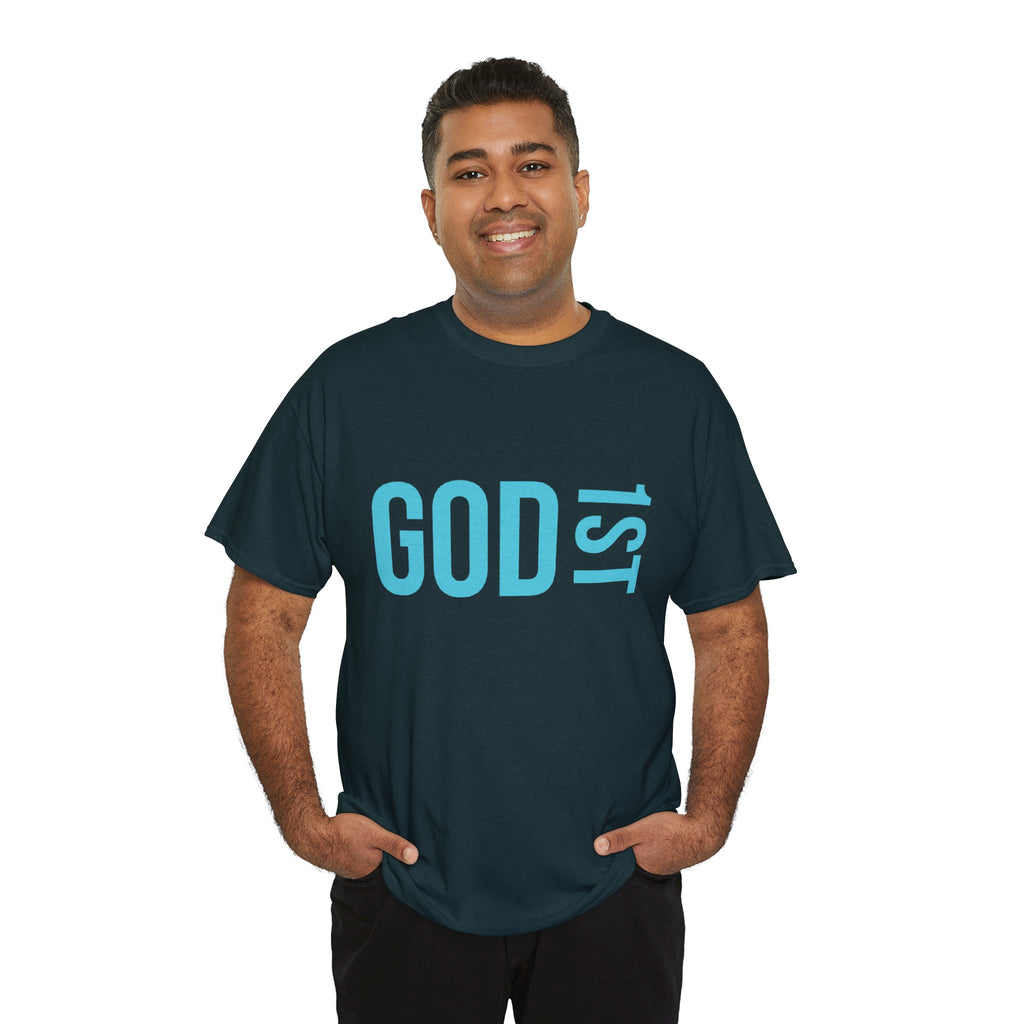God 1st- Then Me Unisex Heavy Cotton Tee