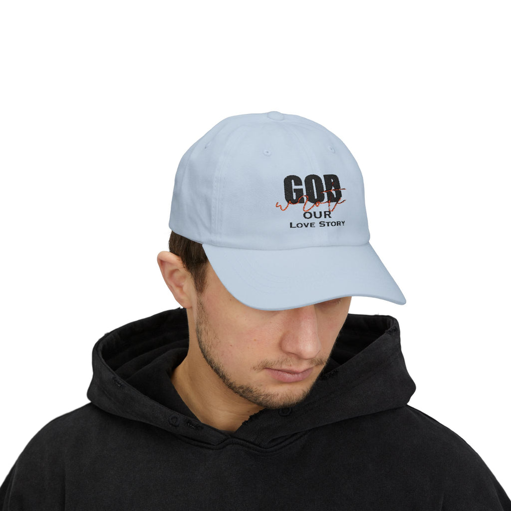 God Wrote Our Love Story Couple's Embroidery Baseball Hat