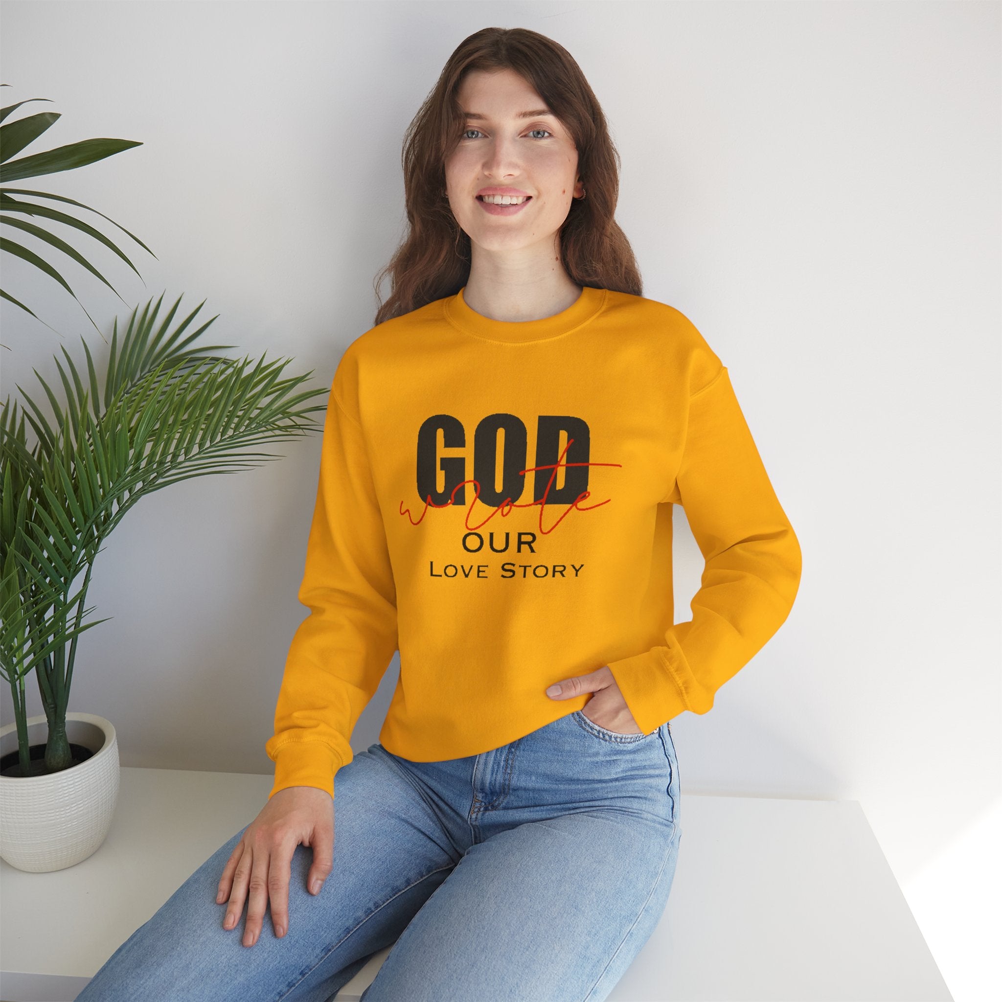 God Wrote Our Love Story Couple's Crewneck Sweatshirt