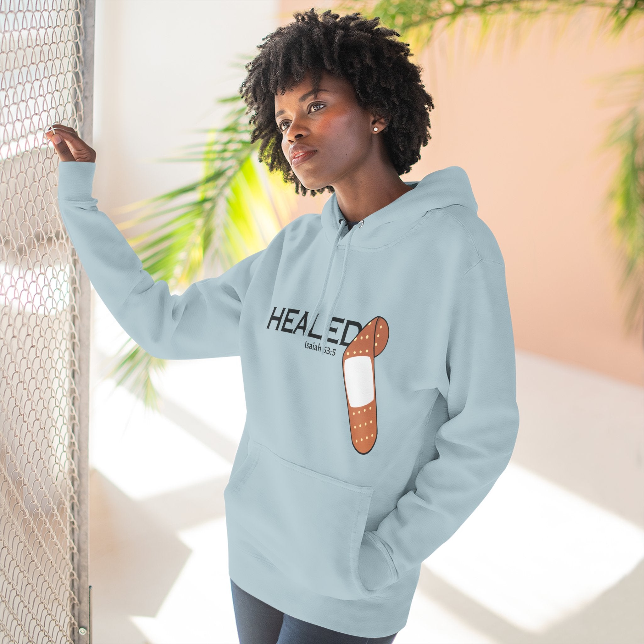 Healing Is Done - Isaiah 53:5 Unisex Fleece Hoodie