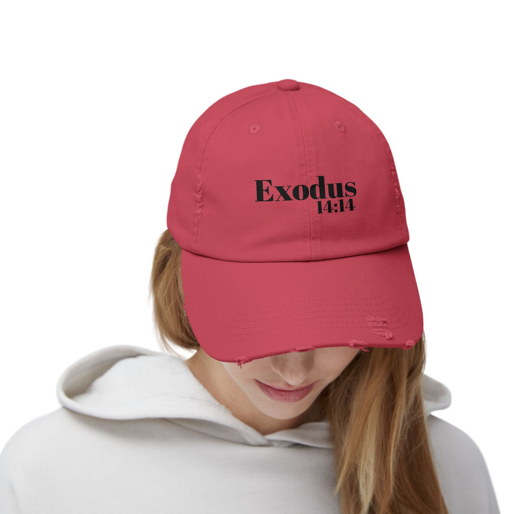 Exodus 14:14 God Will Fight For You Distressed Hat