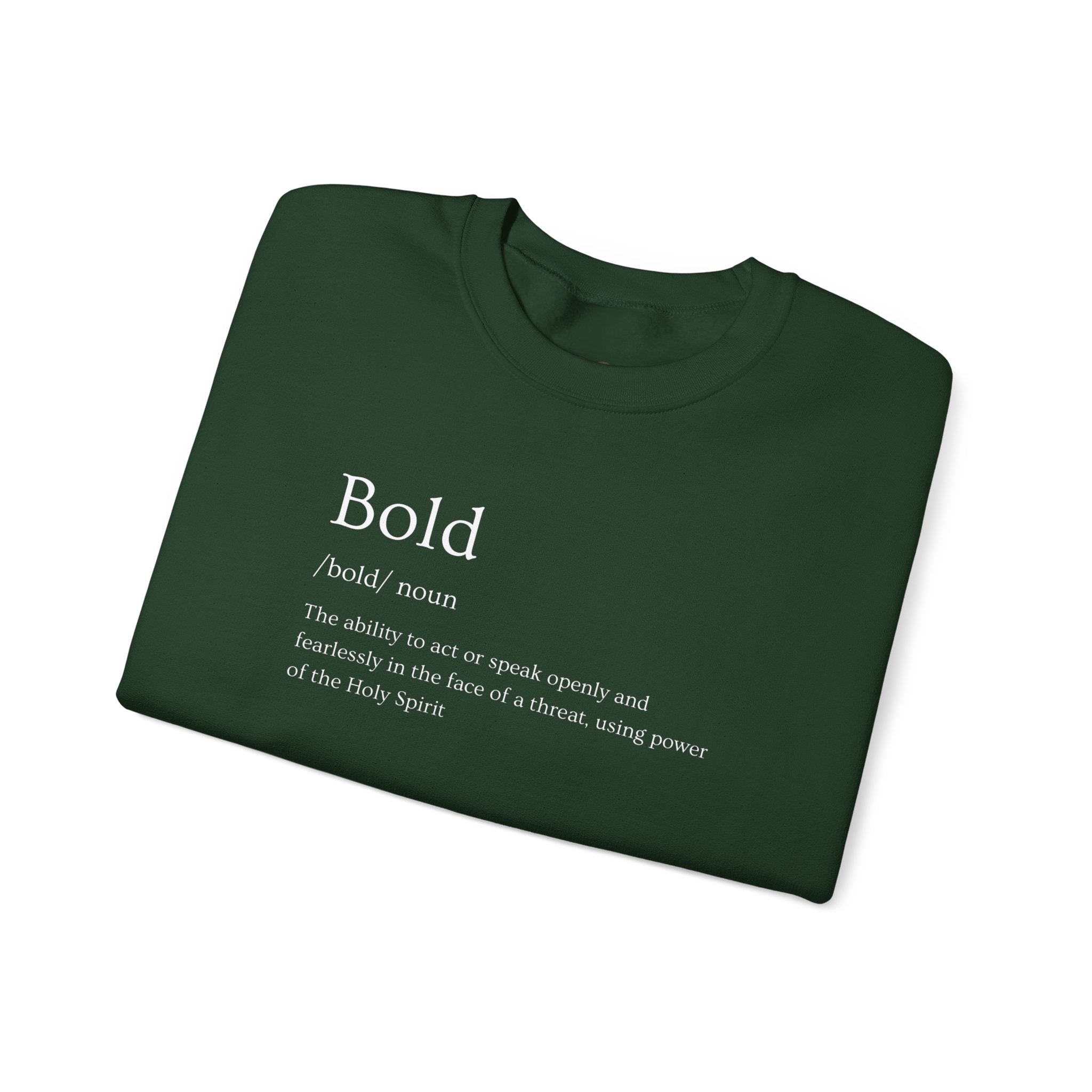 Bold And Fearless Definition Inspirational Crewneck Sweatshirt