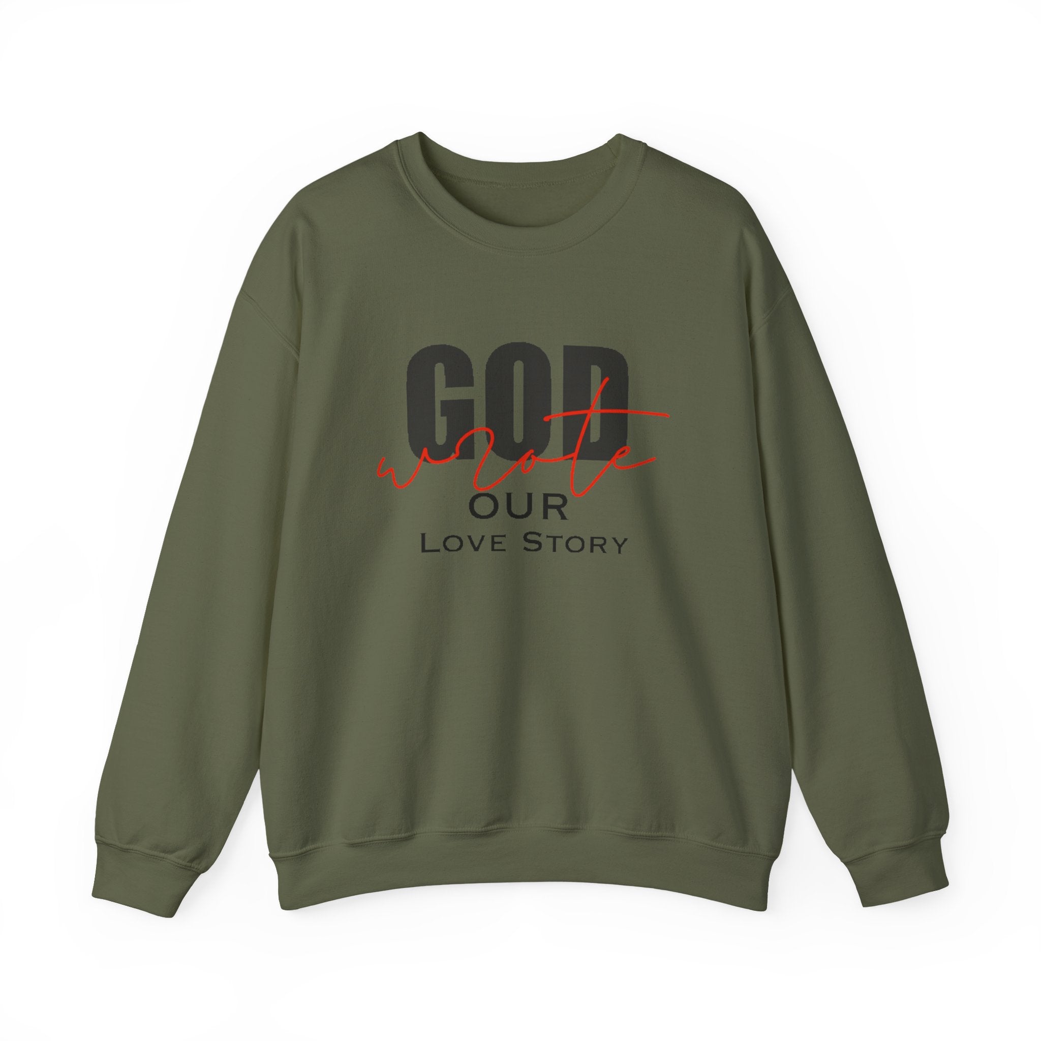 God Wrote Our Love Story Couple's Crewneck Sweatshirt