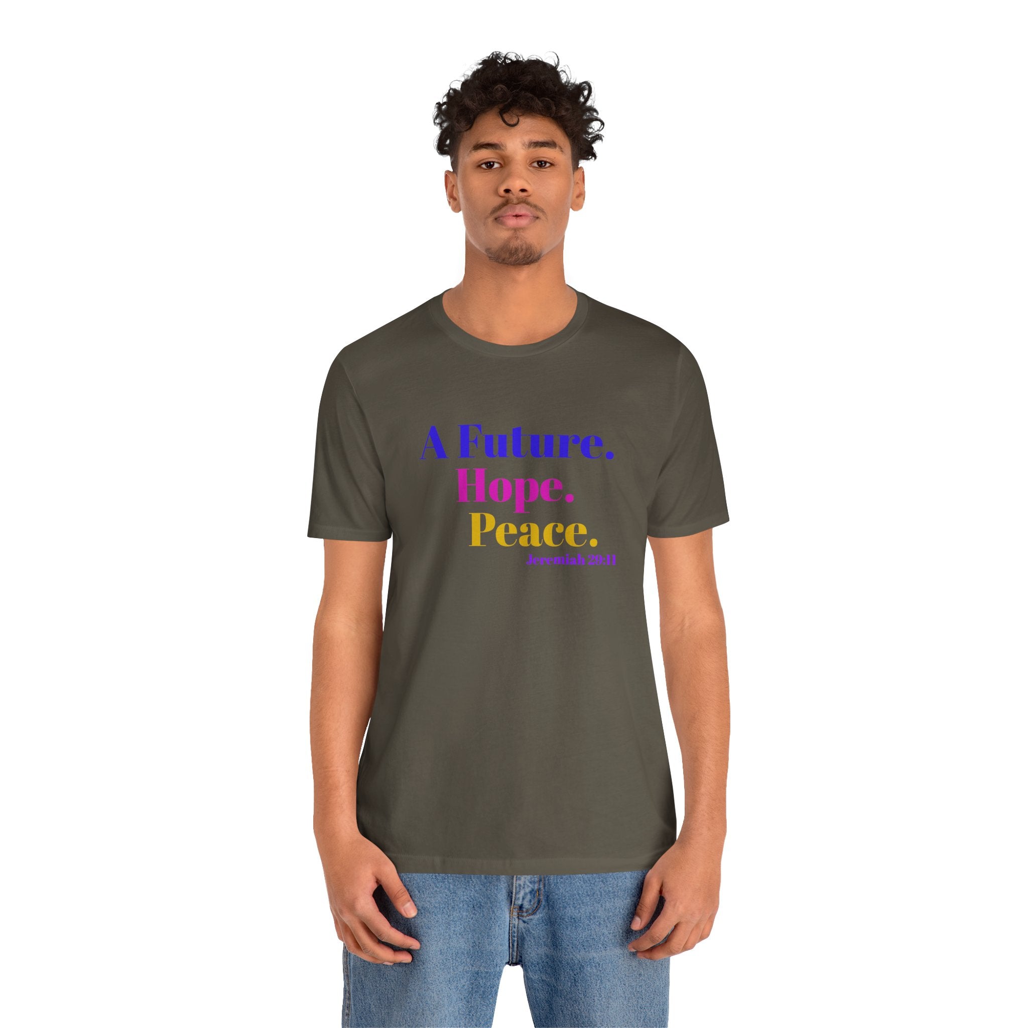 God's Promise - Hope, Future, & Peace Jeremiah 29:11 Unisex Tee