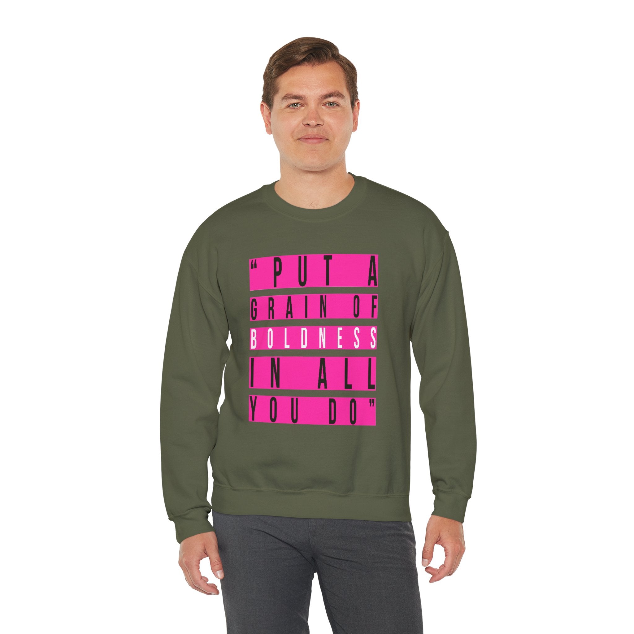 Put A Grain Of Boldness Unisex Crewneck Sweatshirt