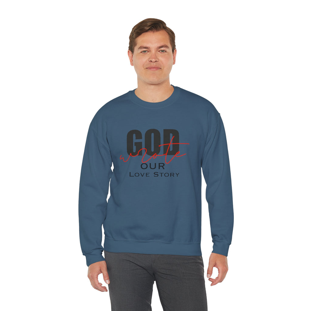 God Wrote Our Love Story Couple's Crewneck Sweatshirt