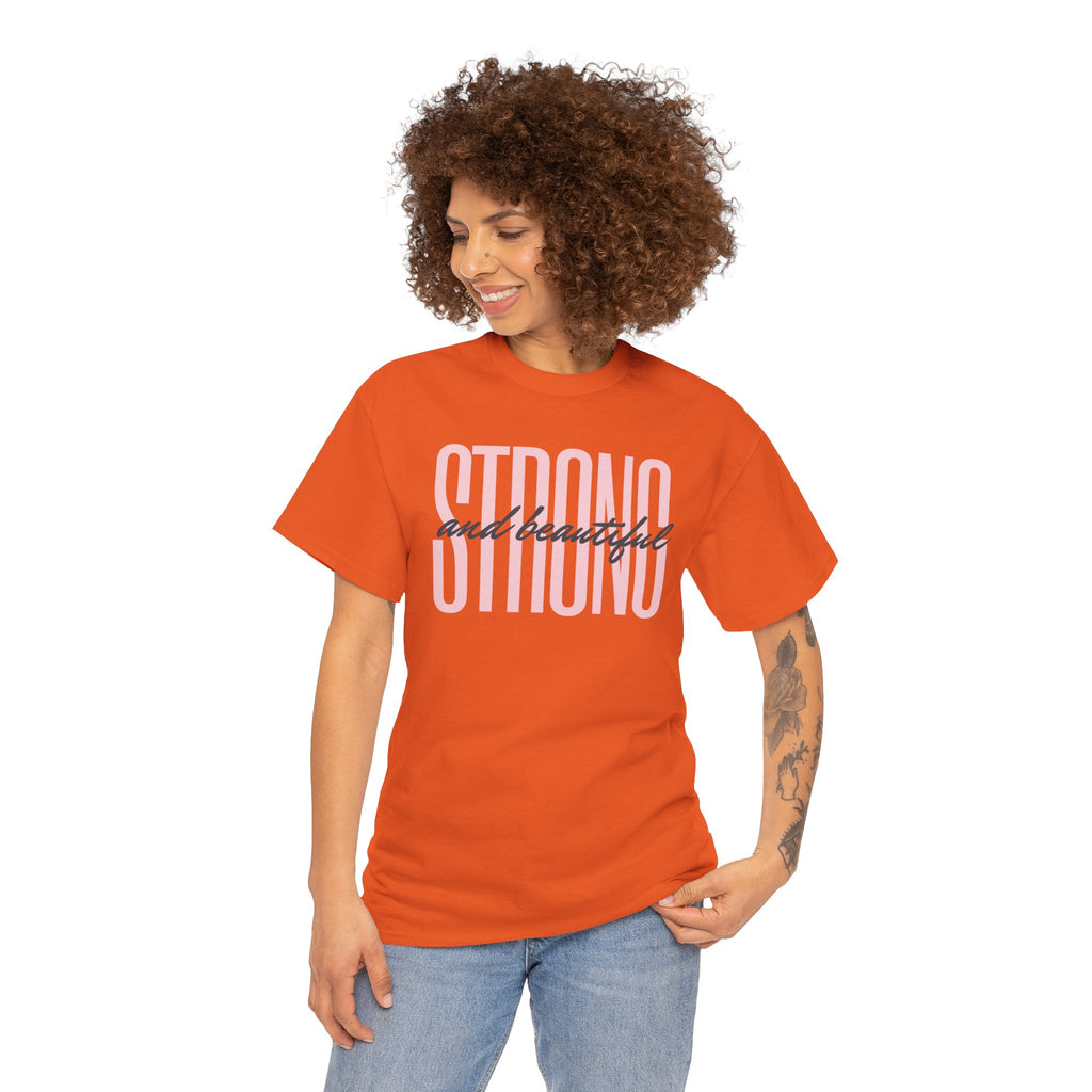 Strong and Beautiful In Christ Faith Graphic Tee