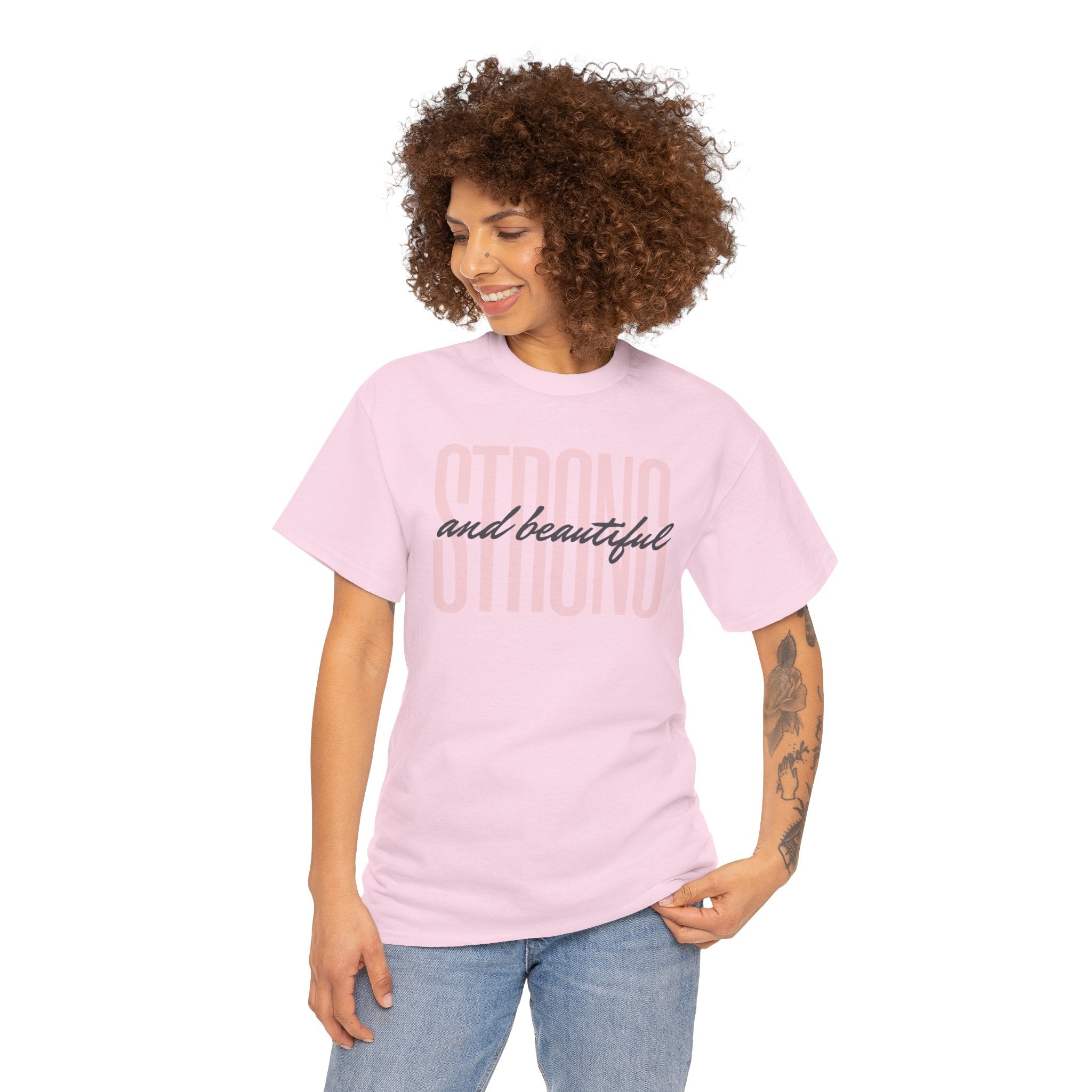 Strong and Beautiful In Christ Faith Graphic Tee