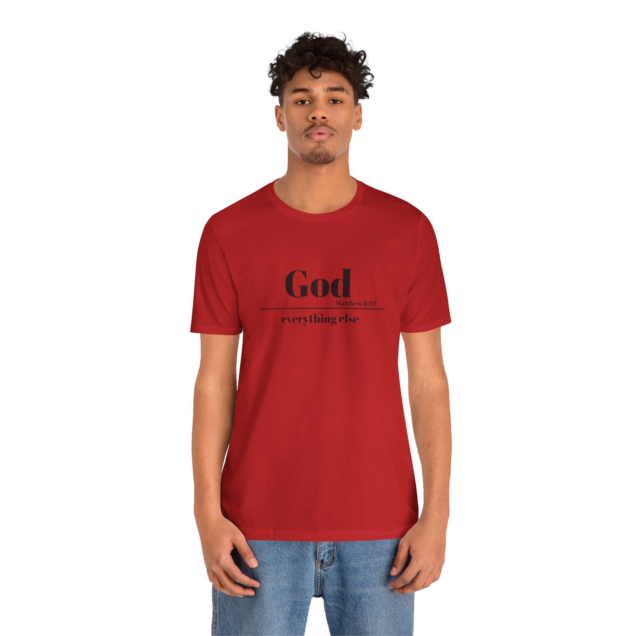 God Then Everything Else Jersey Unisex Tee