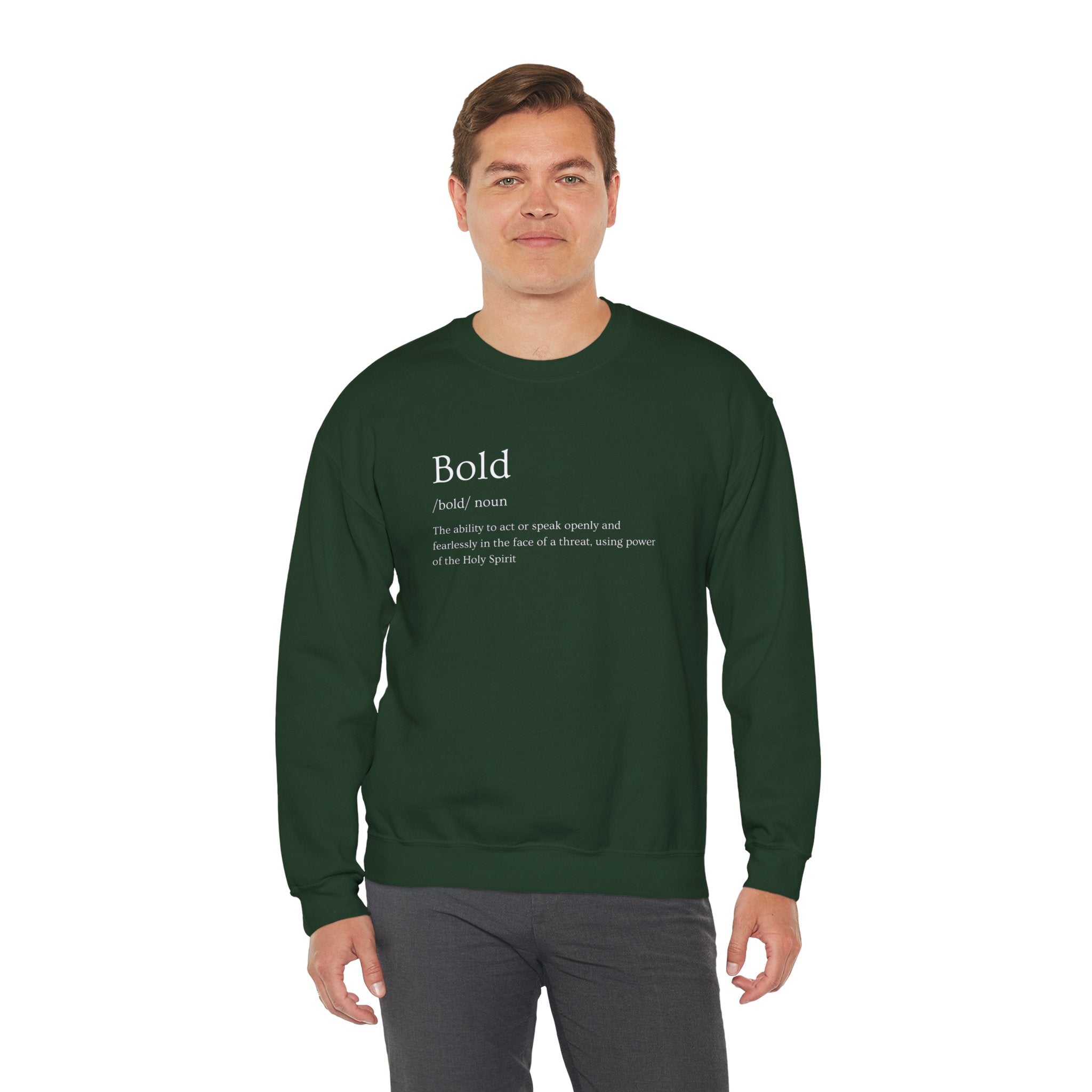 Bold And Fearless Definition Inspirational Crewneck Sweatshirt