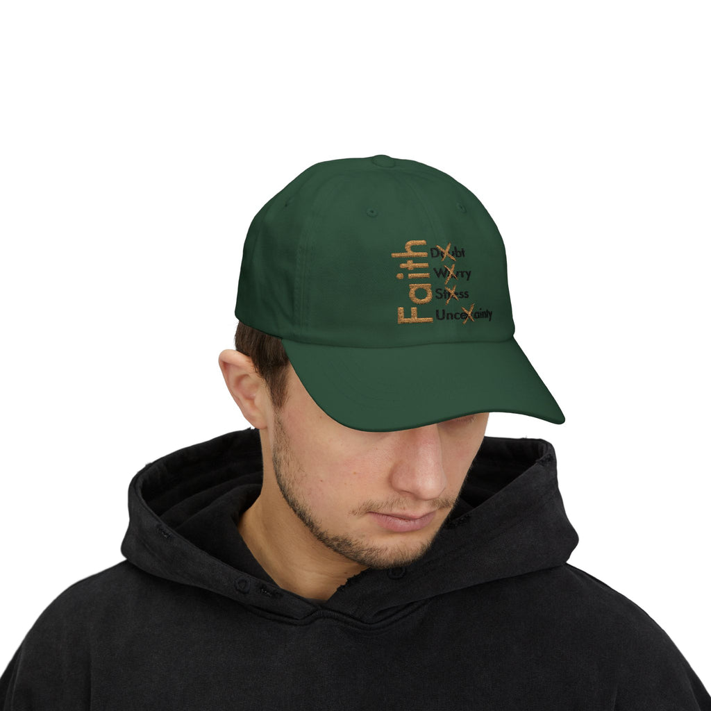 Have Faith And Don't Worry Embroidered Dad Cap