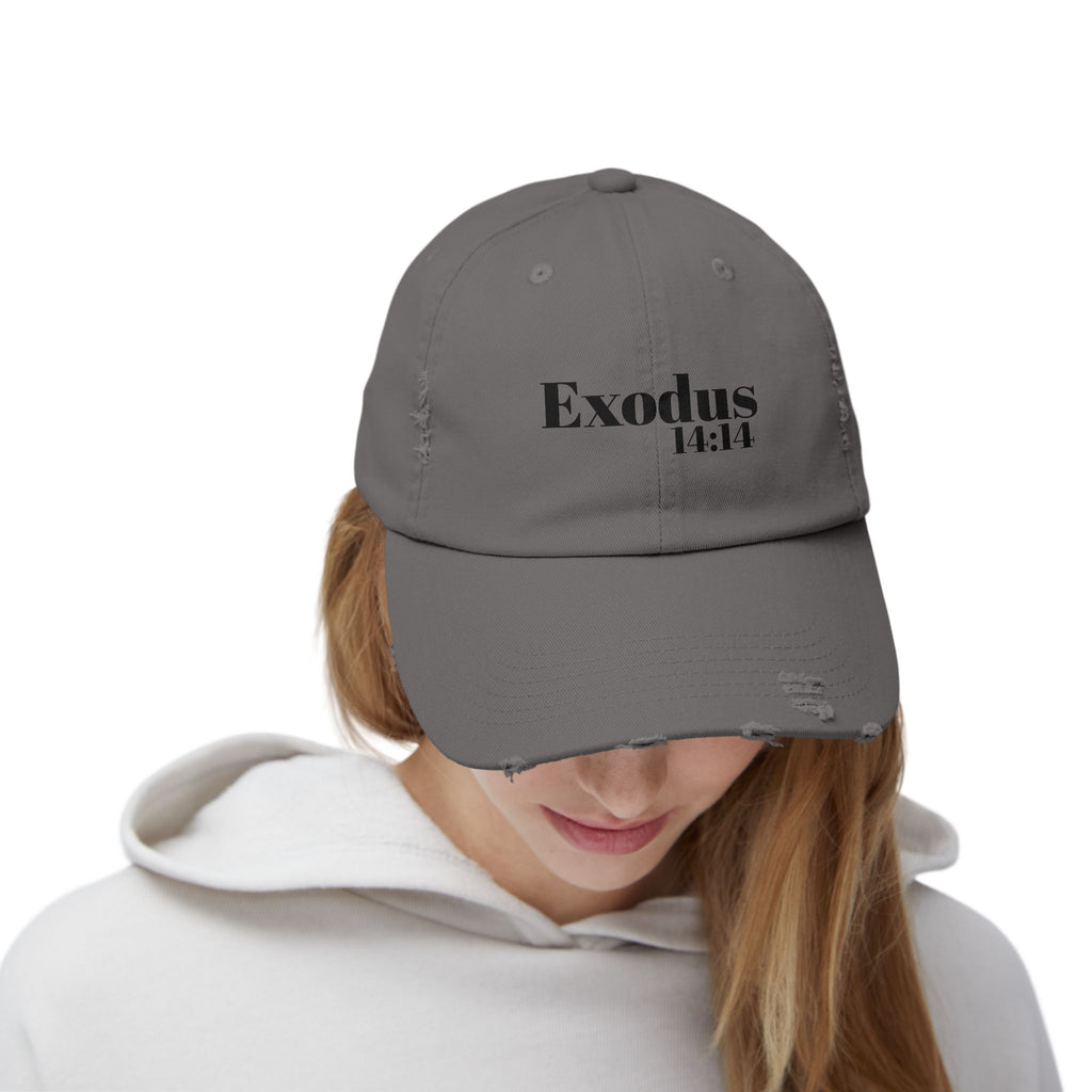 Exodus 14:14 God Will Fight For You Distressed Hat