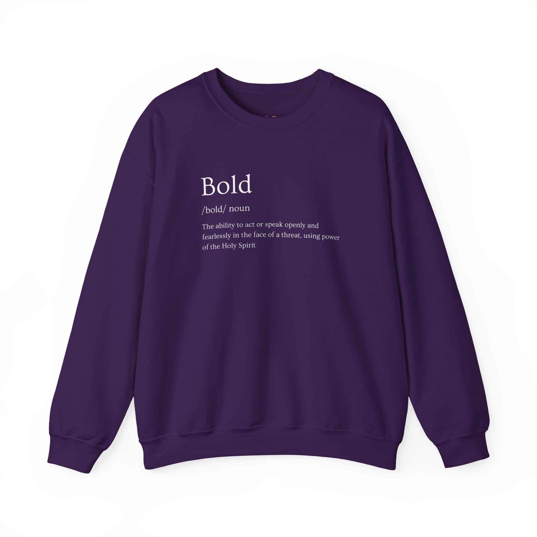 Bold And Fearless Definition Inspirational Crewneck Sweatshirt