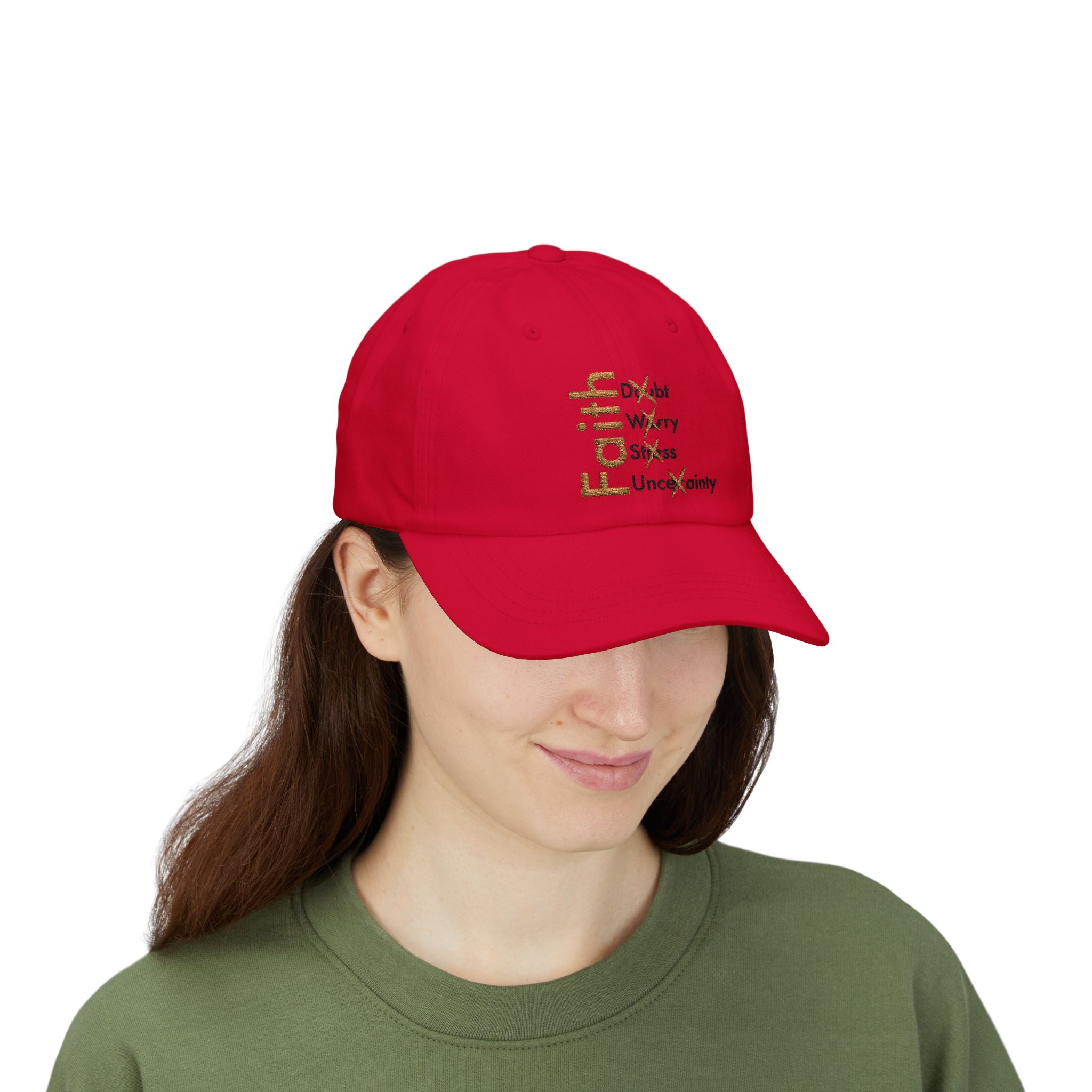 Have Faith And Don't Worry Embroidered Dad Cap
