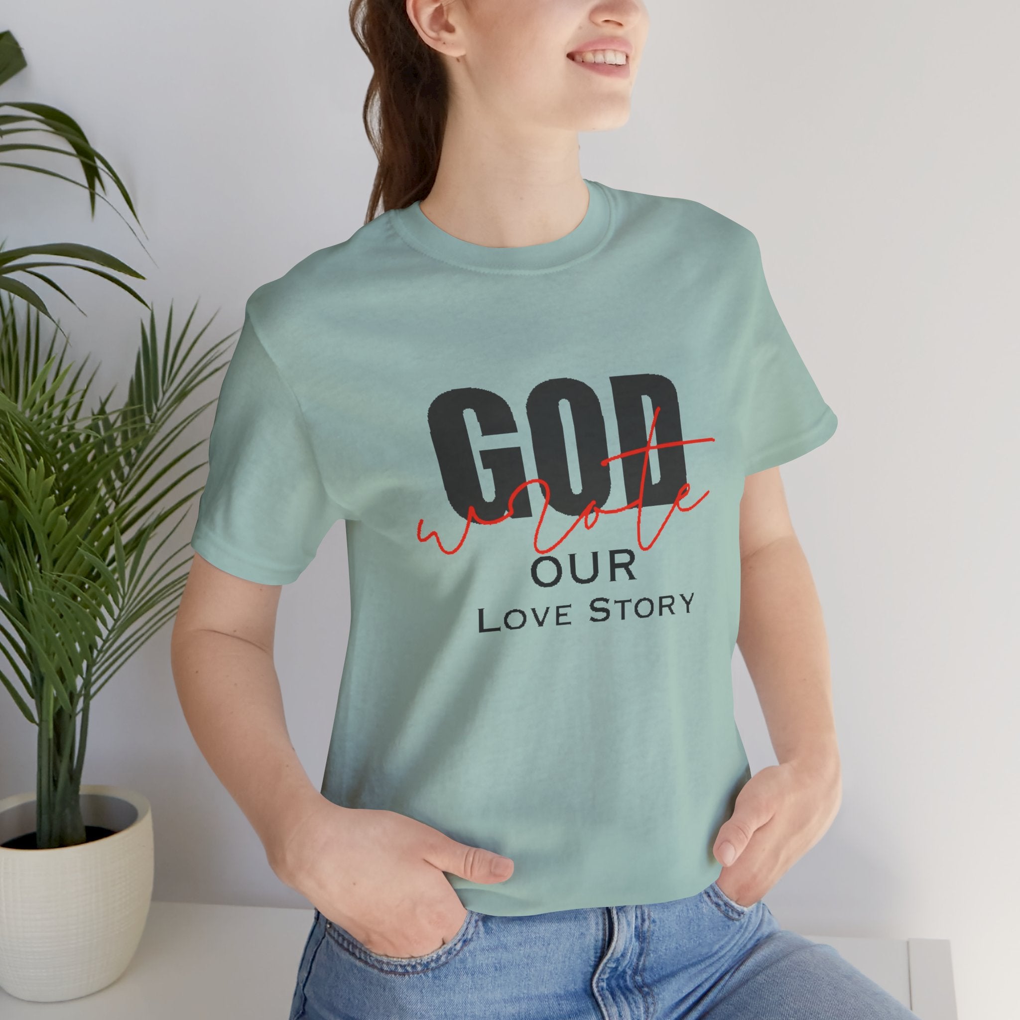 God Wrote Our Love Story Couple's T-Shirt