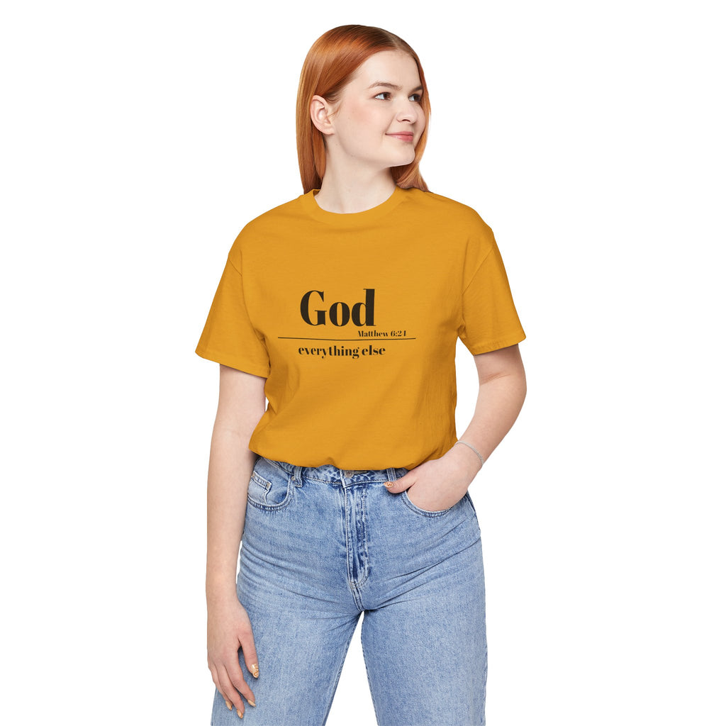 God Then Everything Else Jersey Unisex Tee