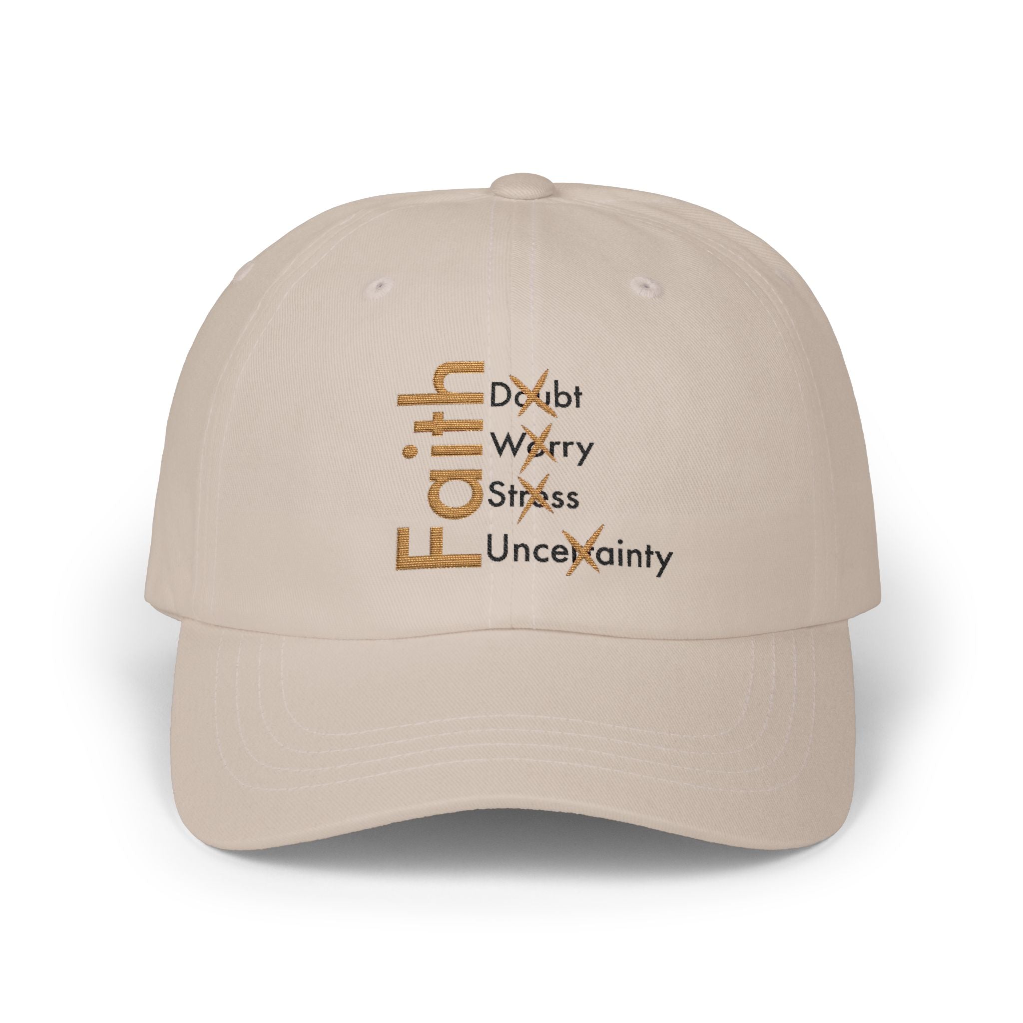 Have Faith And Don't Worry Embroidered Dad Cap