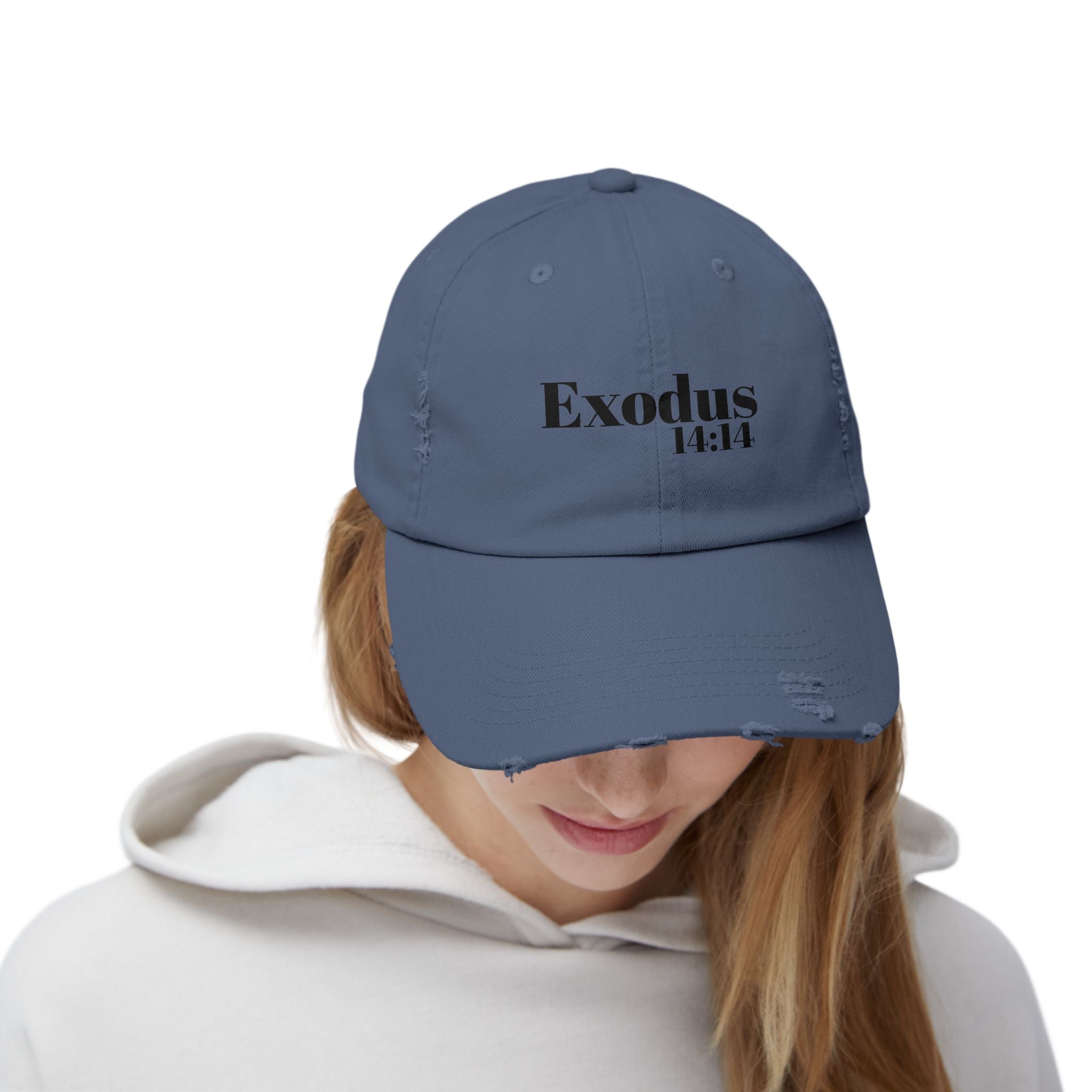 Exodus 14:14 God Will Fight For You Distressed Hat