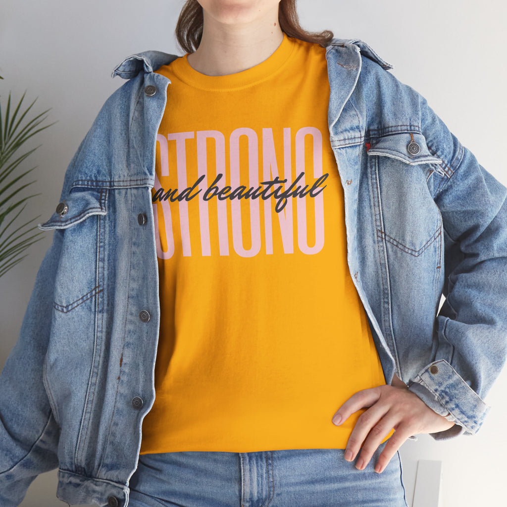Strong and Beautiful In Christ Faith Graphic Tee