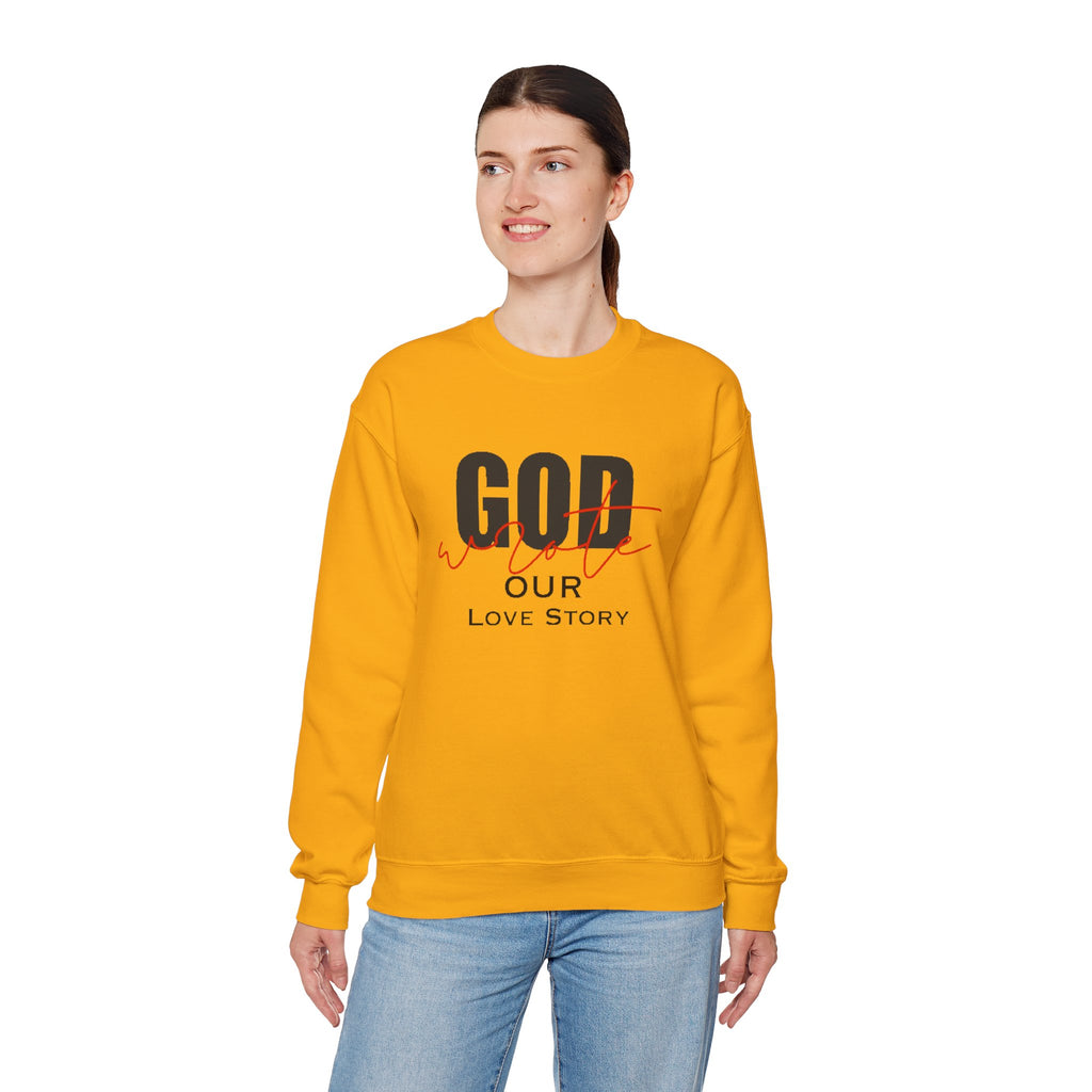 God Wrote Our Love Story Couple's Crewneck Sweatshirt