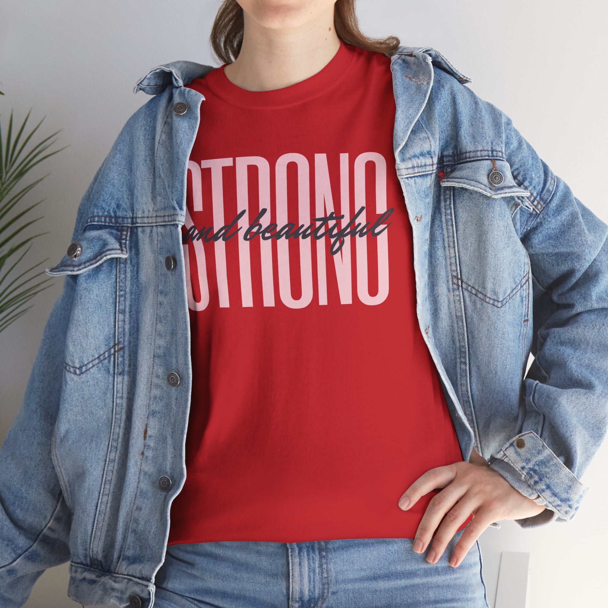 Strong and Beautiful In Christ Faith Graphic Tee