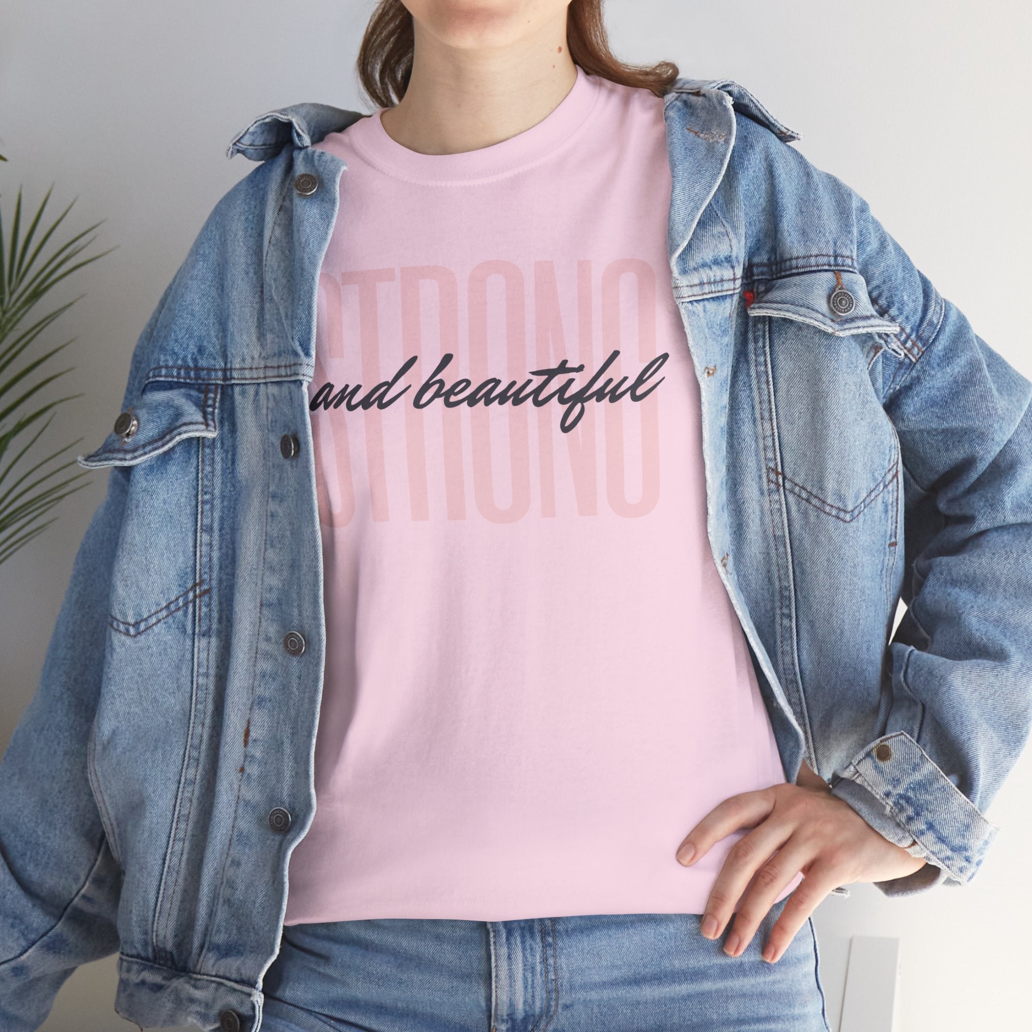Strong and Beautiful In Christ Faith Graphic Tee