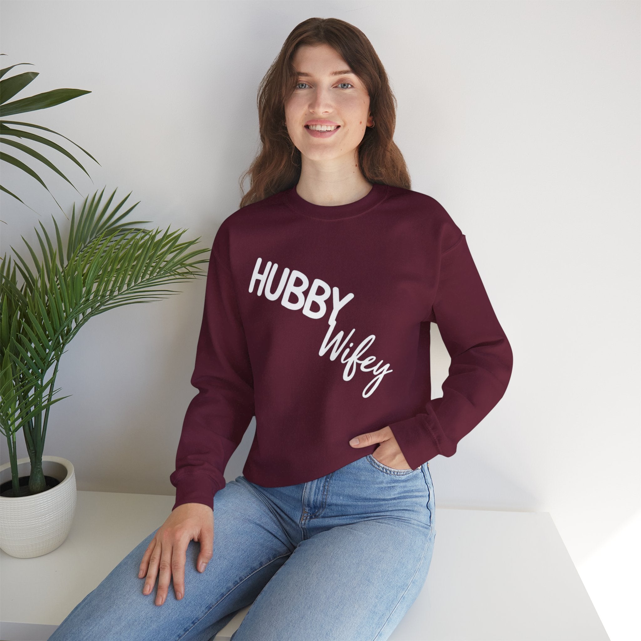 Hubby Wifey Crewneck Couple’s Sweatshirt