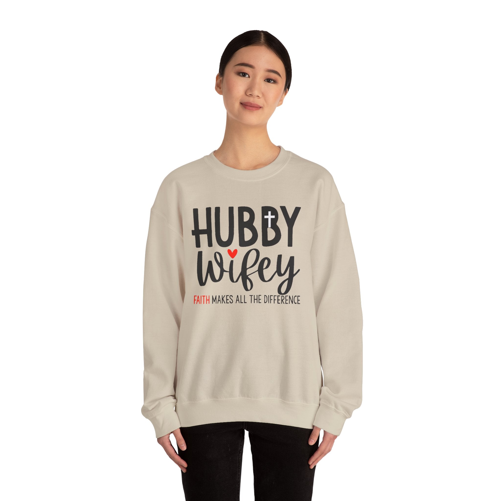 Hubby Wifey Faith Crewneck Couple’s Sweatshirt